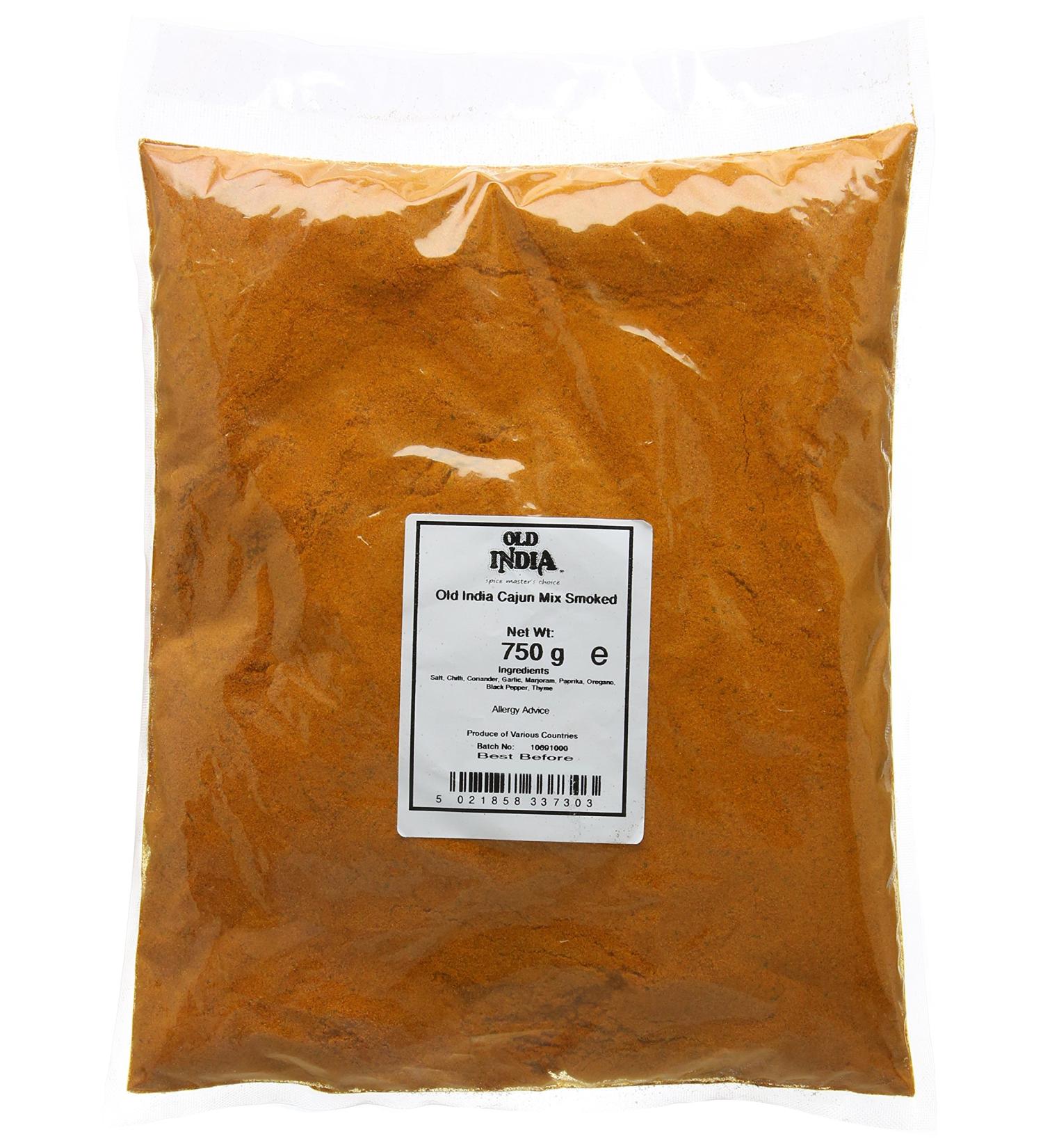 Old India Cajun Mix Smoked 750g - Authentic Spice Blend for Cajun Cuisine - Buy Online on GoSupps.com