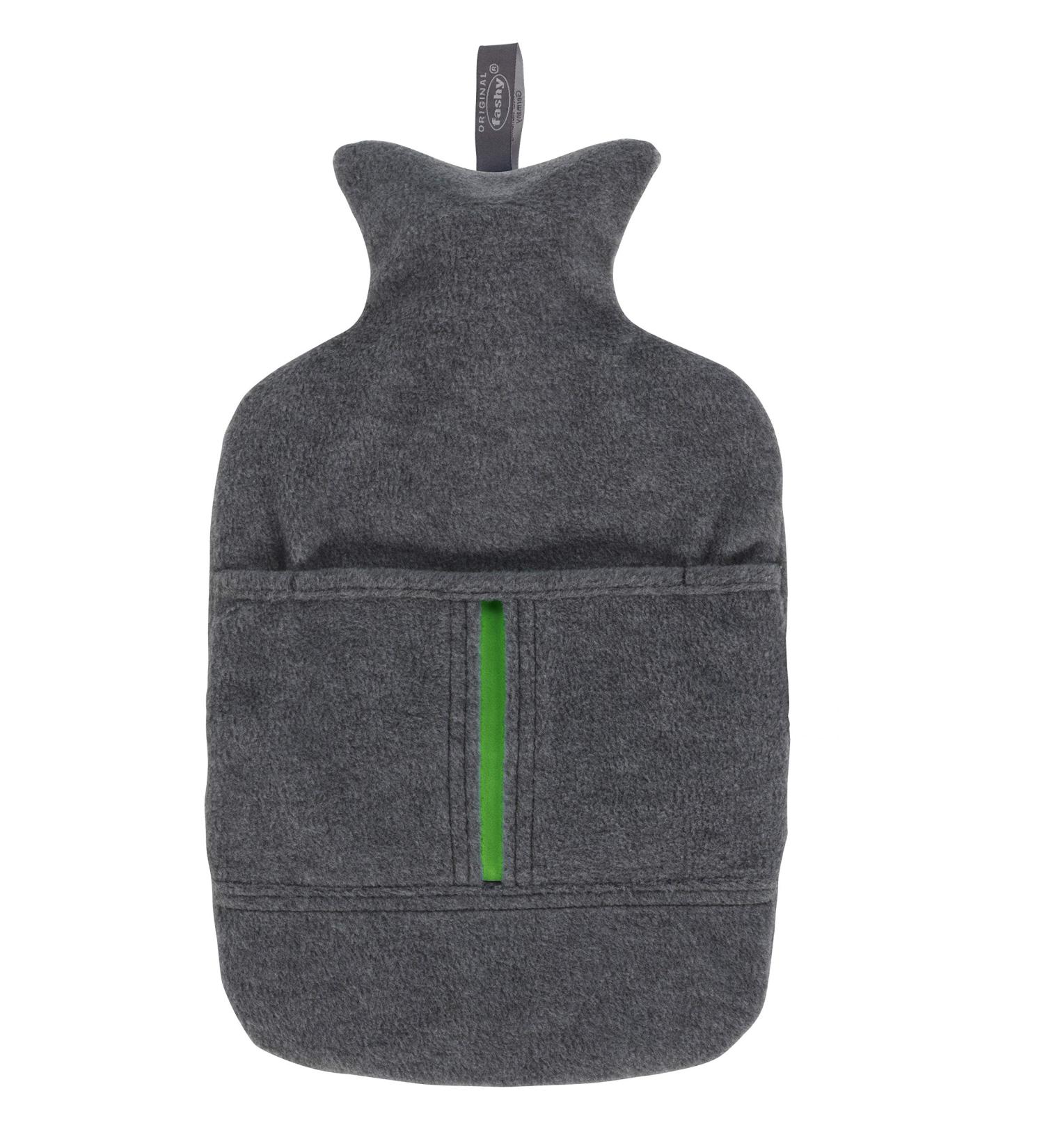 Fashy 2.0L Hot Water Bottle with Fleece Cover - Comfort & Warmth | International Shipping Available - Buy Online on GoSupps.com