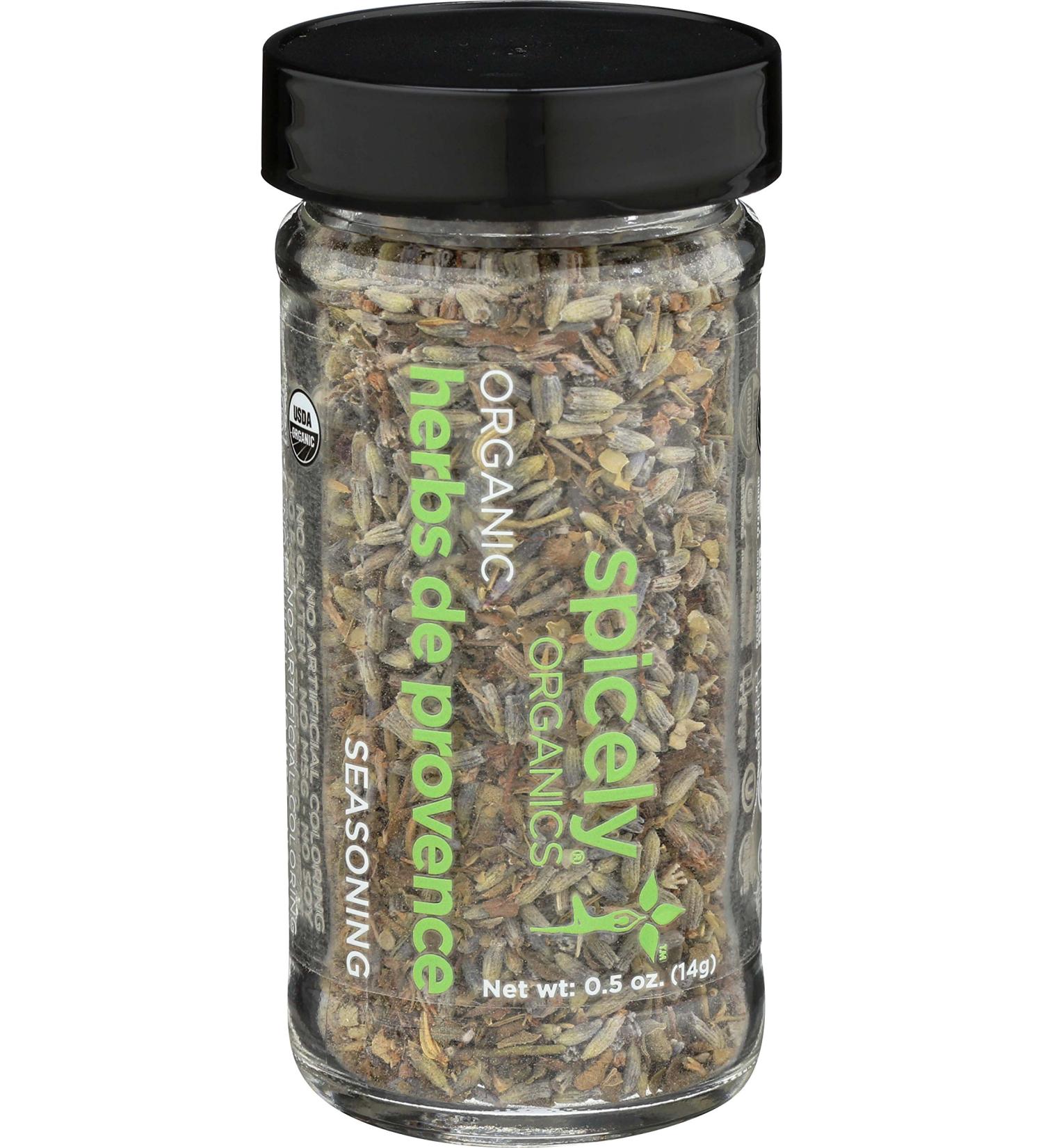 Spicely Organic Seasoning Herbs De Provence 0.50 Ounce Jar Certified Gluten Free 0.7 Ounce - Buy Online on GoSupps.com
