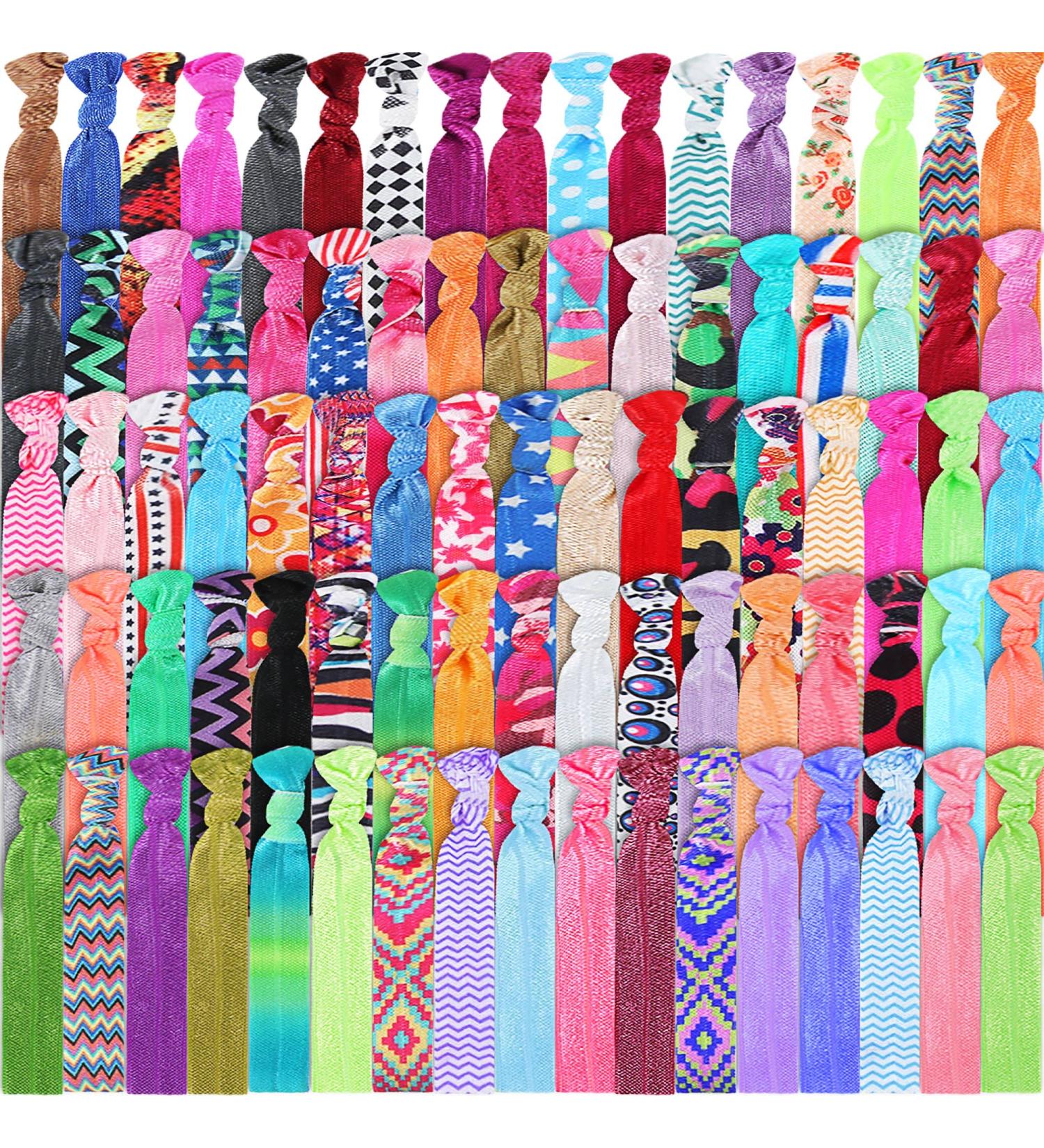 200-Piece No Crease Ribbon Hair Ties for Women and Girls - Ouchless Elastic Ponytail Holders - Buy Online on GoSupps.com