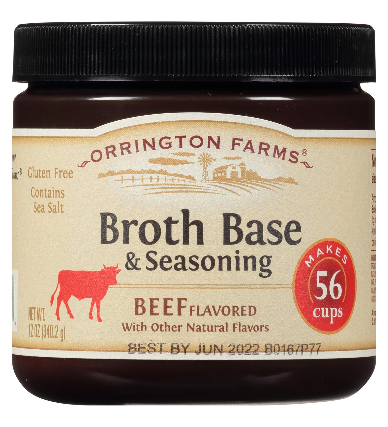 Orrington Farms Beef Broth Base & Seasoning - 12 oz | Flavorful Beef Stock Enhancer - Buy Online on GoSupps.com