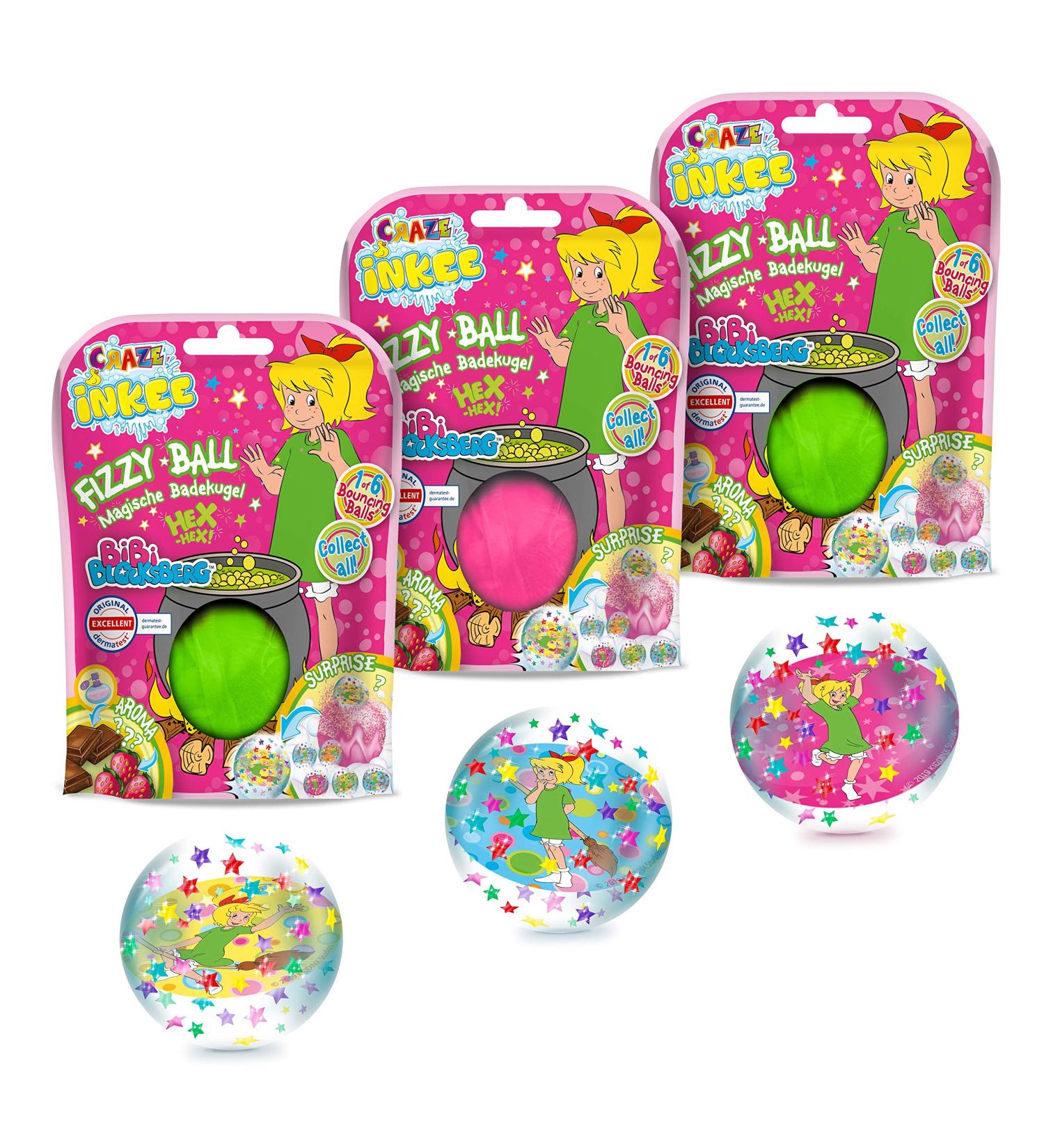 Buy Craze Inkee Bibi Blocksberg 3 Set - Magical Bathing Balls & Surprises | Bibi & Tina Flummis - International Shipping - Buy Online on GoSupps.com