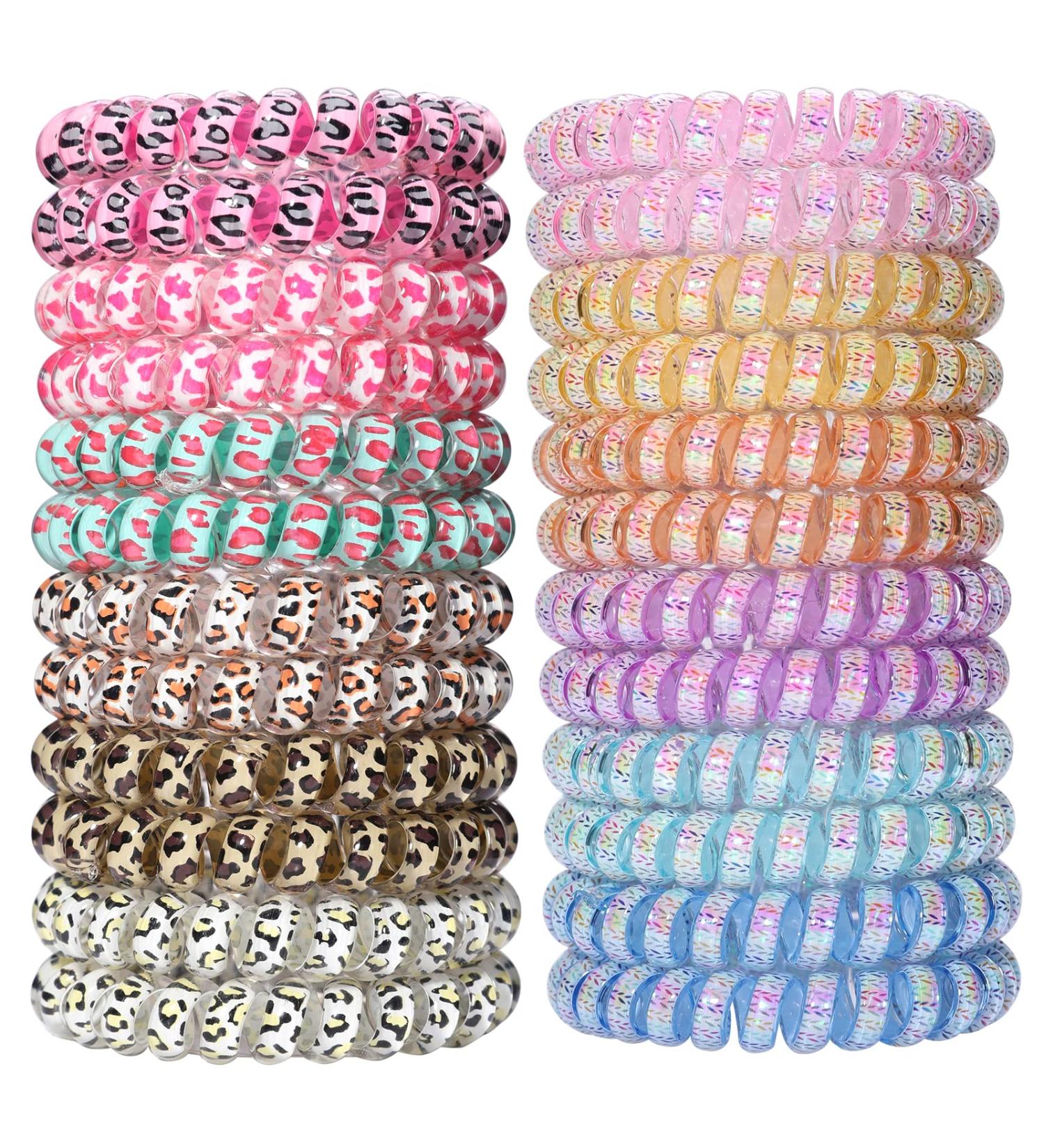PinkSheep Hair Ties 24 Pack - Elastic Coil Hair Ties for Women & Girls | Colorful, No Crease Hair Bands | Non-Soaking Hair Accessories - Buy Online on GoSupps.com