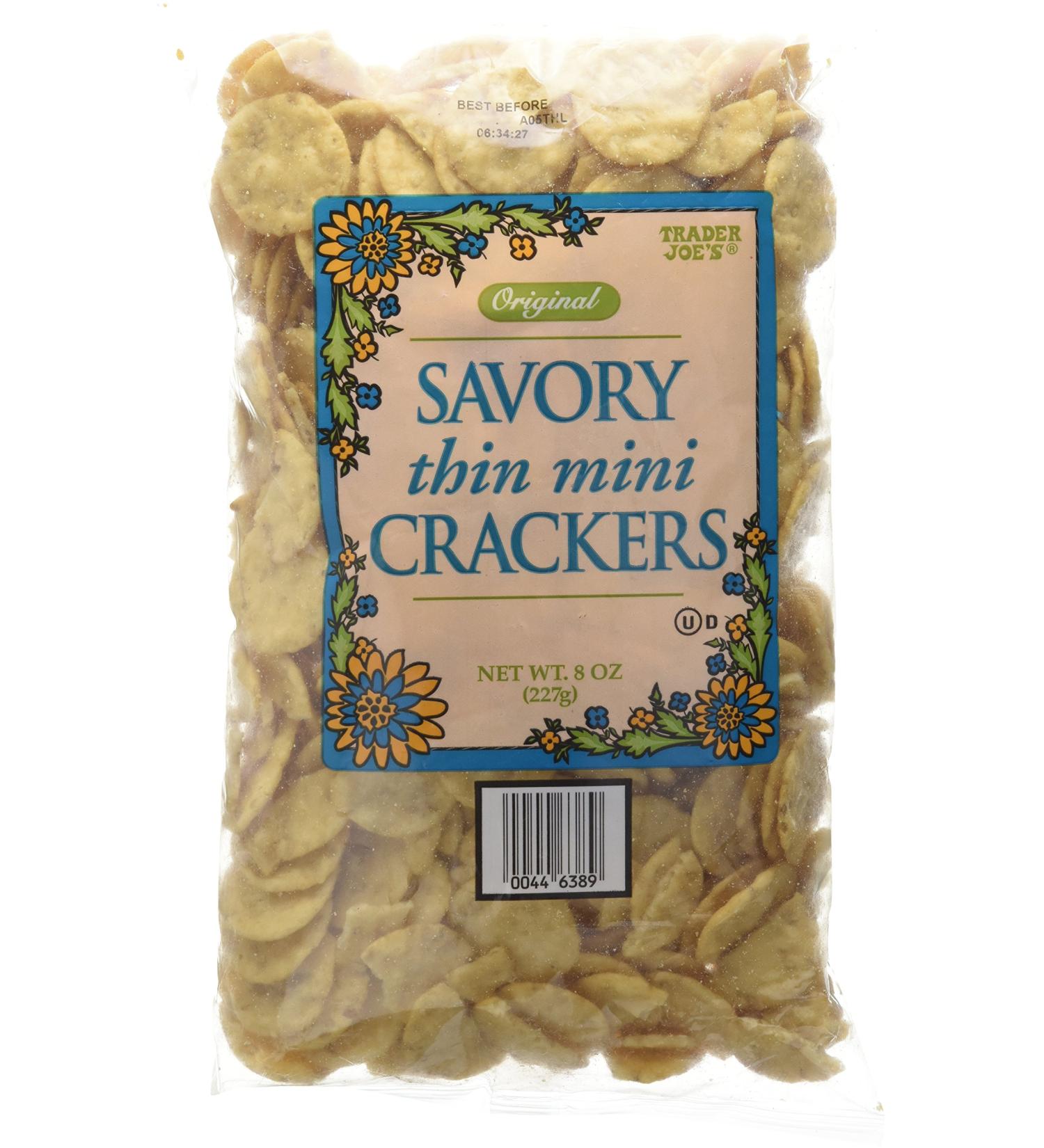 Trader Joe's Original Savory Thin Mini Crackers 8oz (227g) - 1 Pack - Buy Online on GoSupps.com