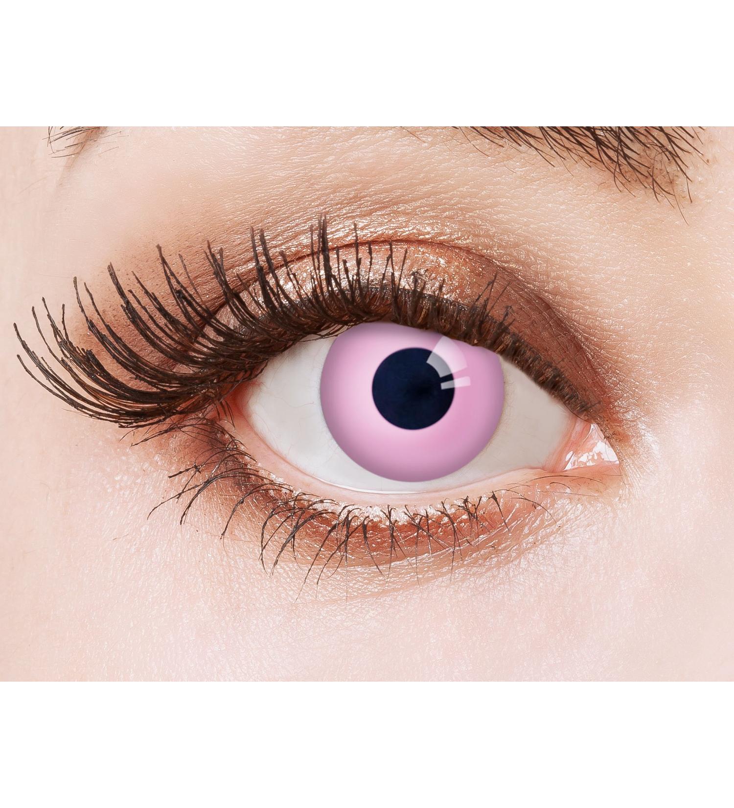 Aricona Pink Contact Lenses - Colored Lenses for Anime Cosplay Halloween & Costumes - No Prescription - 2 Pieces - Buy Online on GoSupps.com