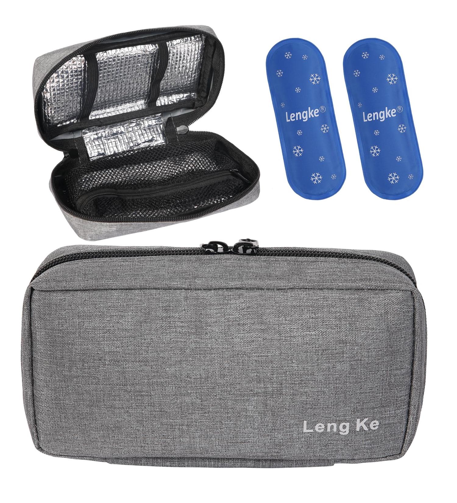 Ovakia Frio Cooling Bag for Insulin Pen | Small Travel Diabetic Organizer | Cool Box for Medications | 2 Freelancus (Gray) | International Shipping - Buy Online on GoSupps.com