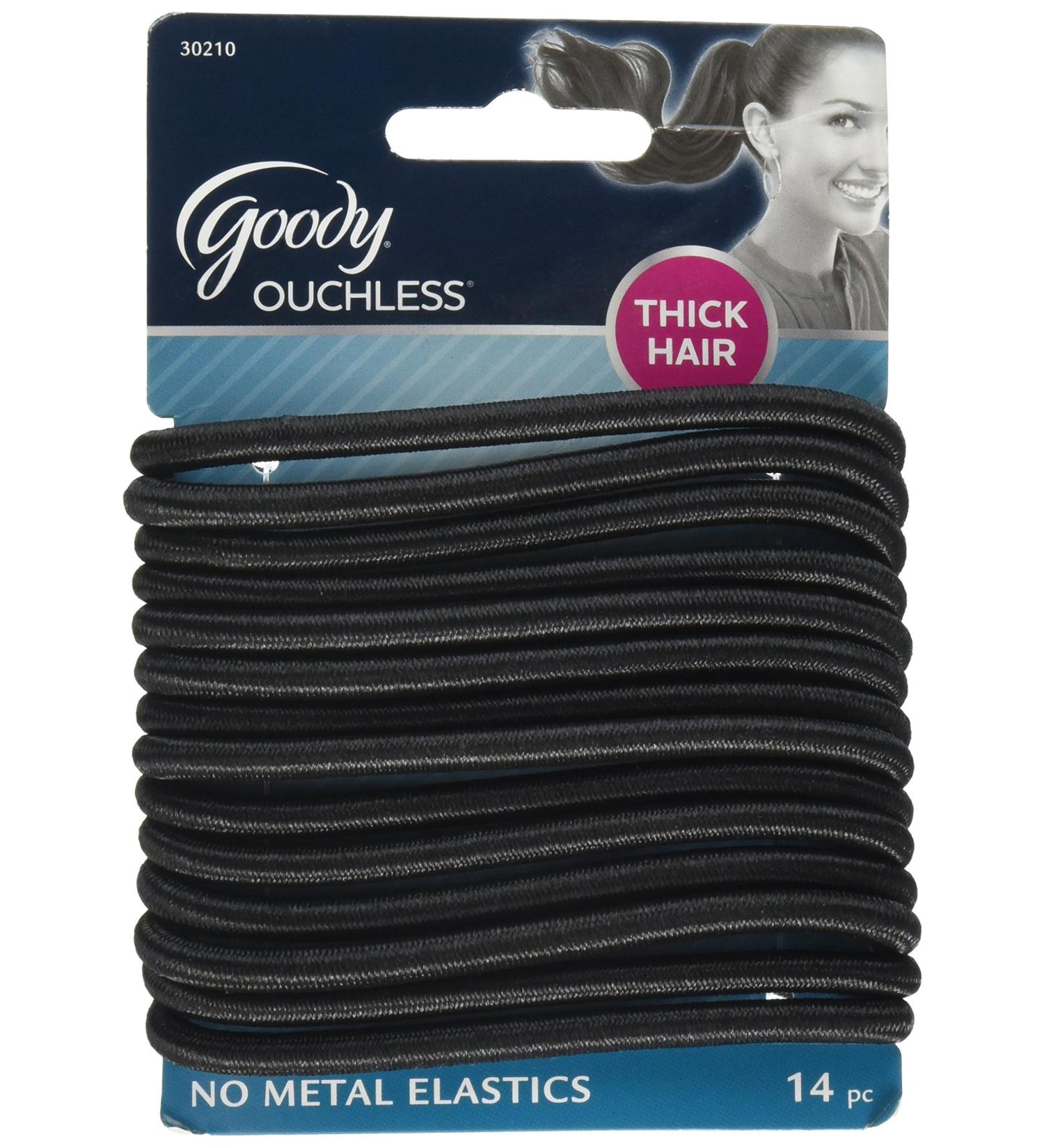 Goody Women's Ouchless 5mm Elastics Black X-Large 14 Count