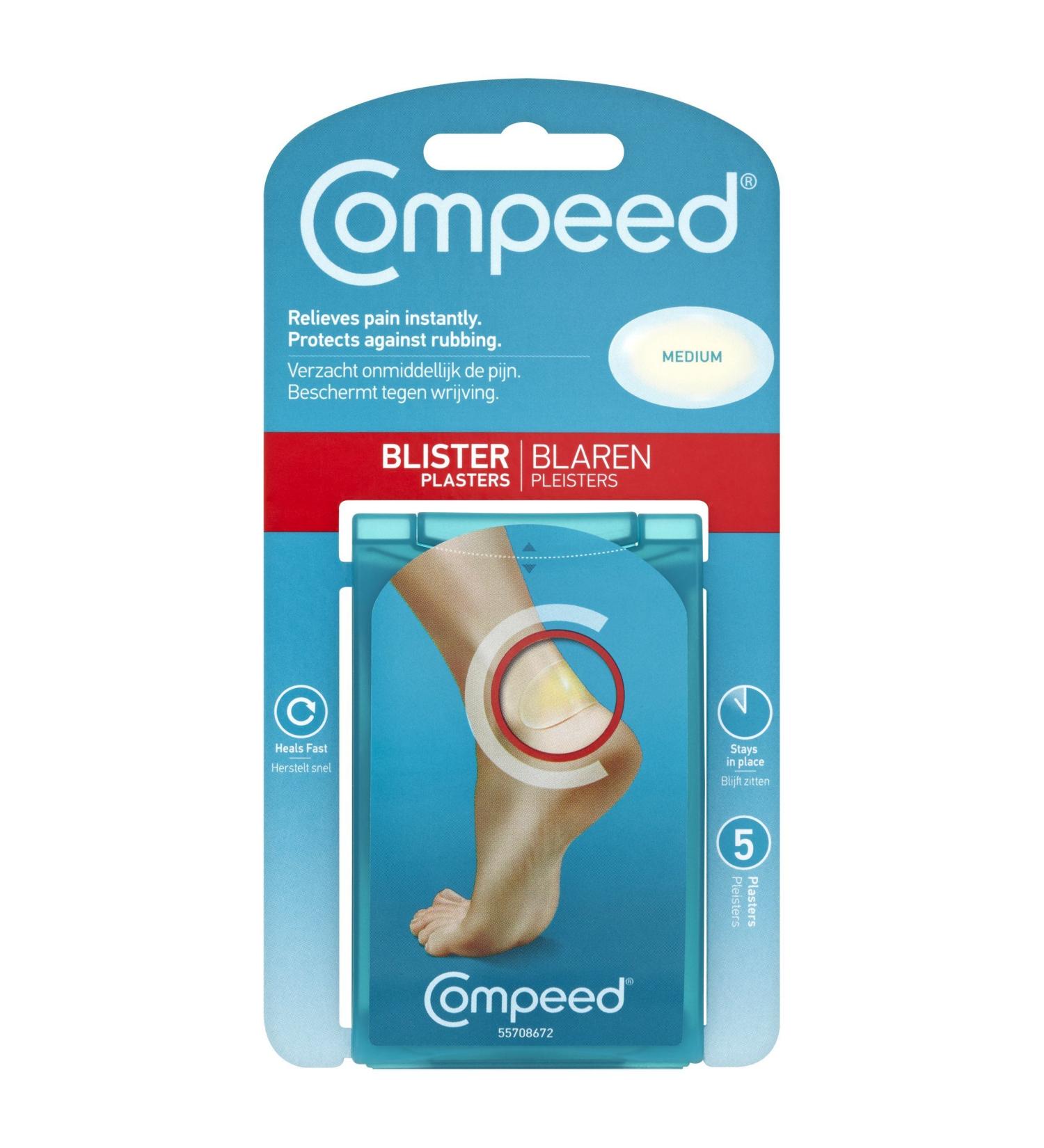 Compeed Blister Plasters Heel - 5 Plasters | Fast Healing and Protection - Buy Online on GoSupps.com
