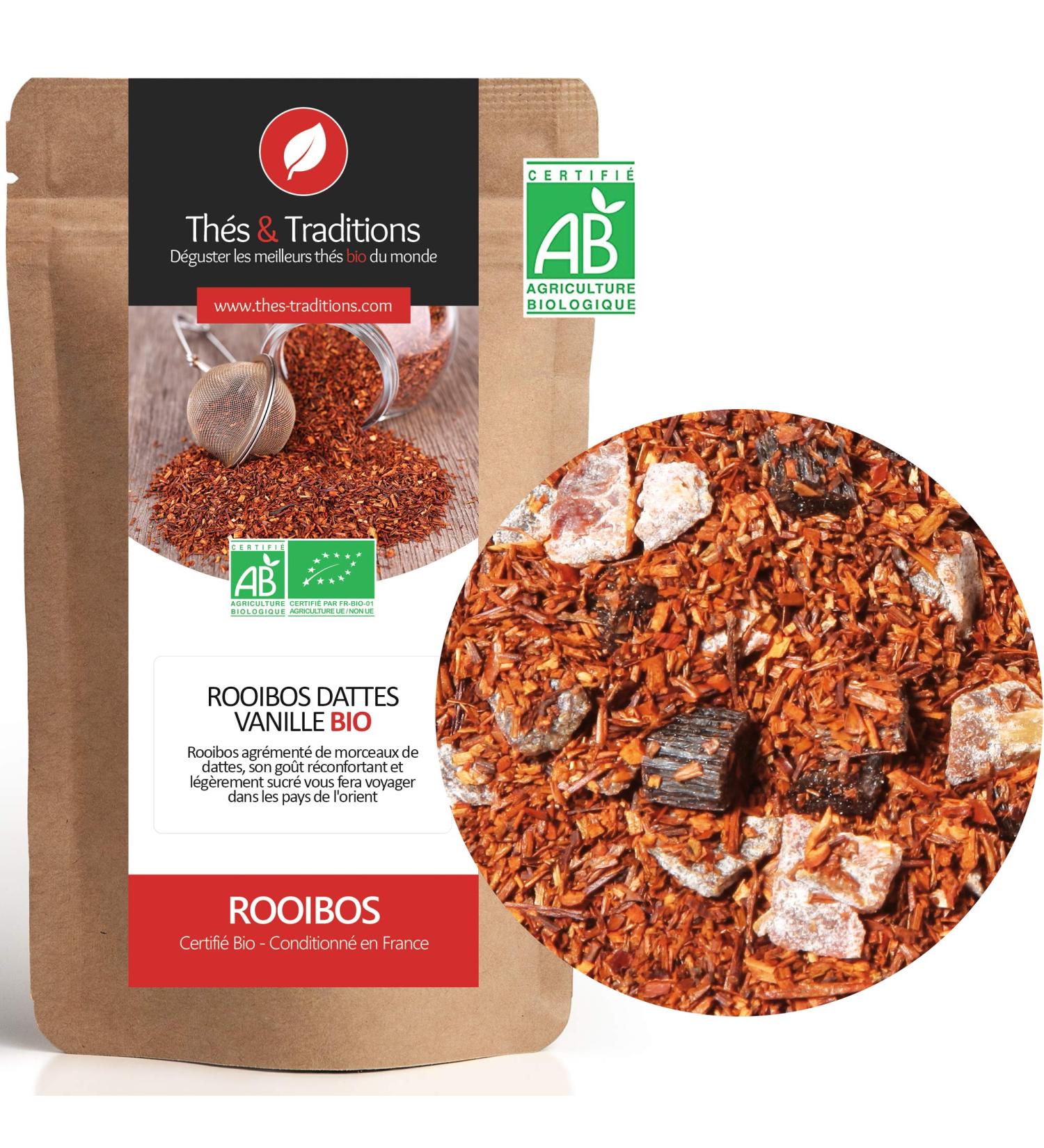  Th s & Traditions Teas & Traditions - Red rooibos with oriental flavor vanilla and dates | 100g - Buy Online on GoSupps.com