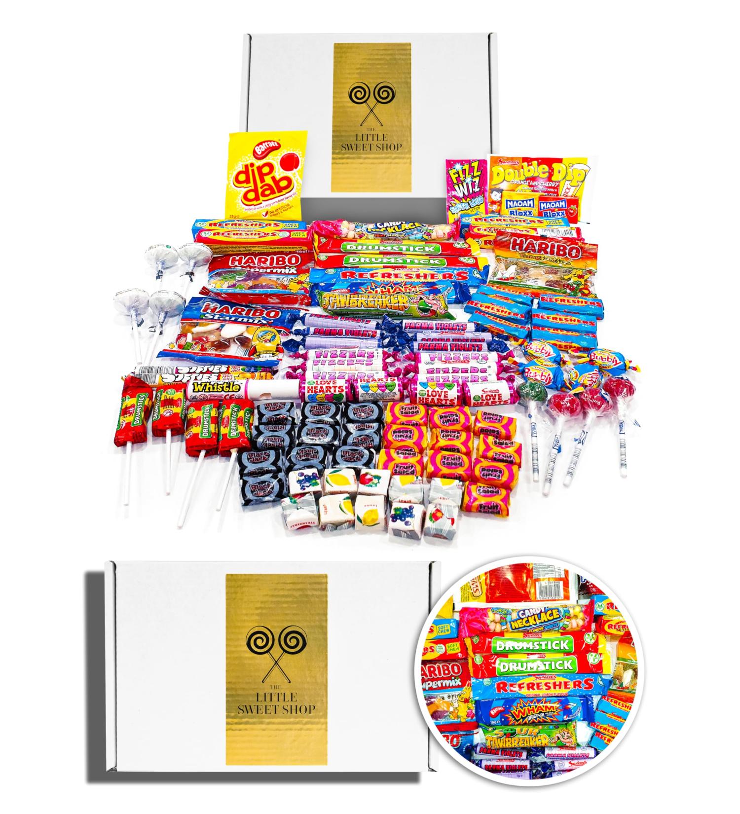 The Little Sweet Shop Minimalist Gold Label Retro Sweets Hamper: Premium Gift Box Packed with a variety of Old-Fashioned Candy for Birthdays Christmas Get Well Soon for Him for Her Boys & Girls - Buy Online on GoSupps.com