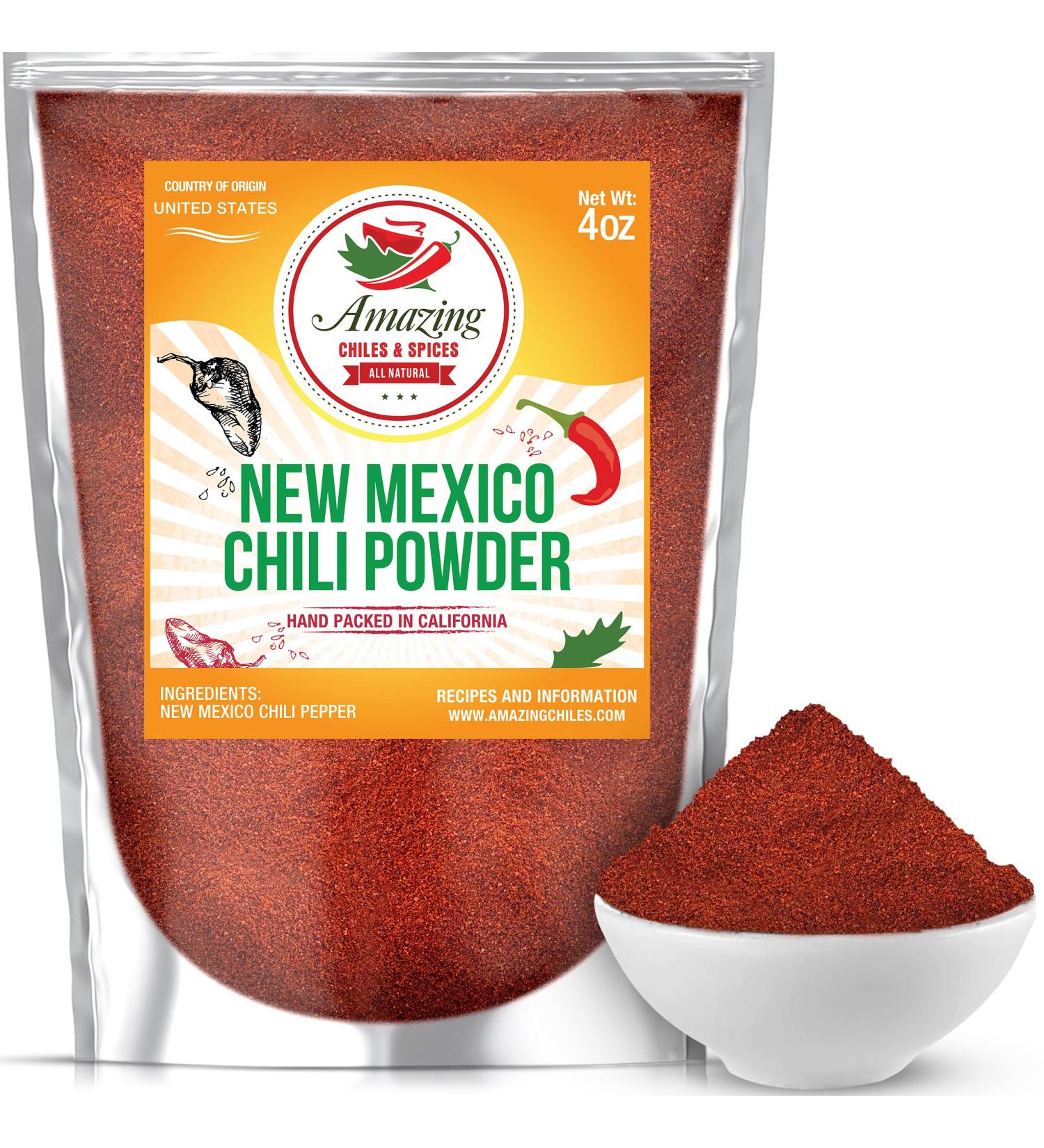 New Mexico Chili Powder (4oz) - Natural Premium Blend for Stews, Soups & More | Amazing Chiles & Spices - Buy Online on GoSupps.com