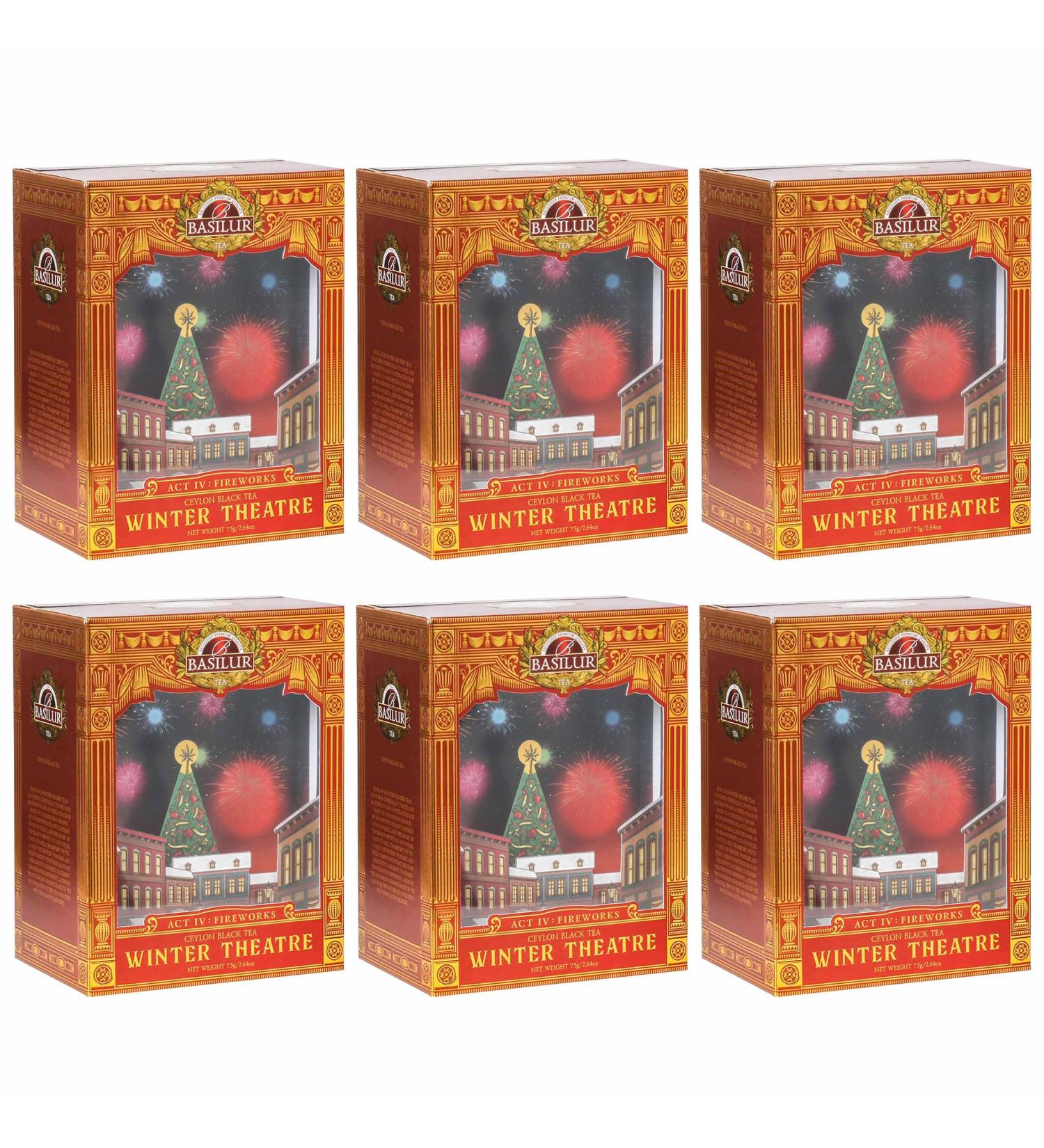  sarcia.eu BASILUR Winter Theatre ACT IV - Black Leaf Tea Ceylon Orange Pekoe 75g x6 - Buy Online on GoSupps.com