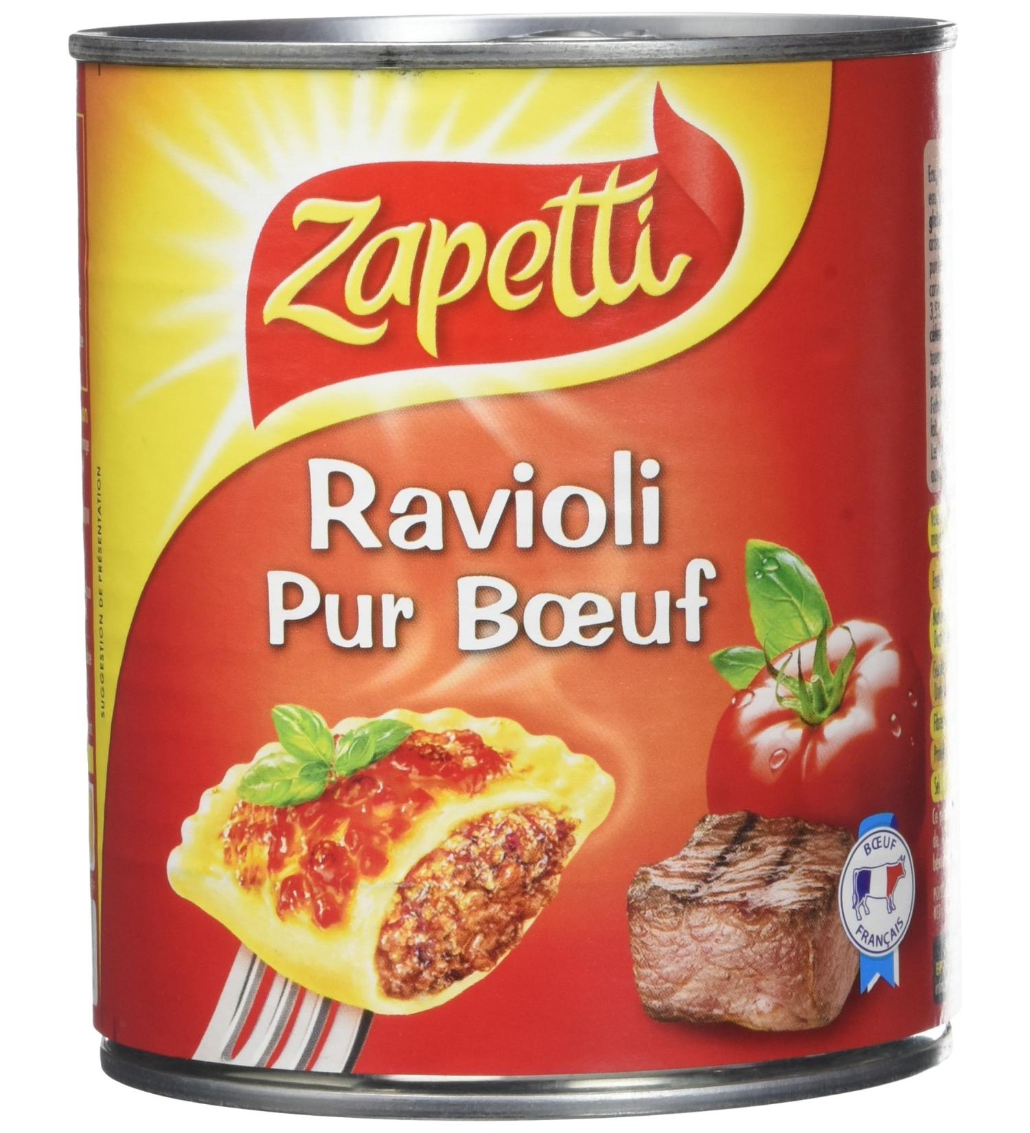 Zapetti Pure Beef Ravioli Box 800 g net - Pack of 6 - Buy Online on GoSupps.com