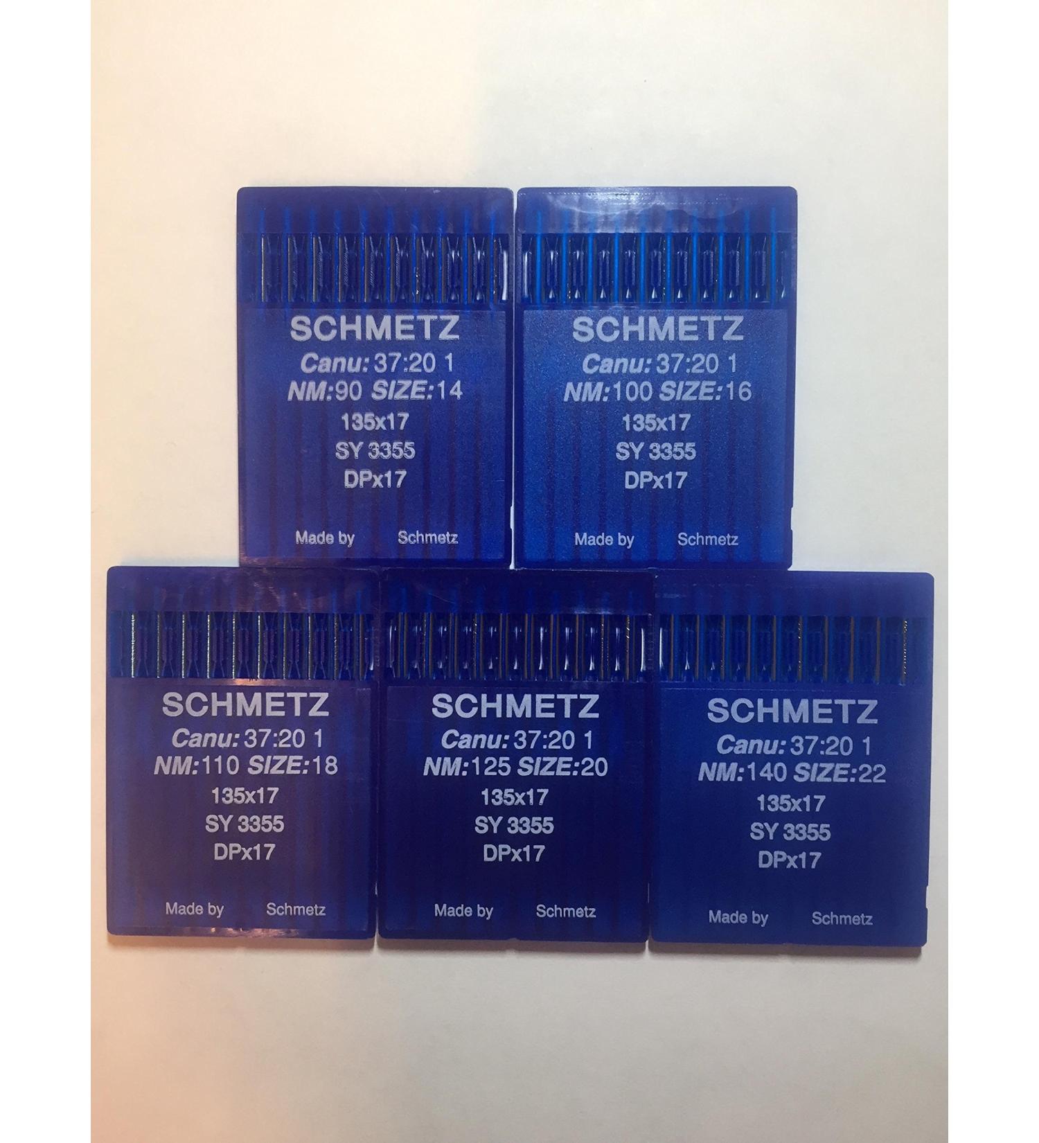 SCHMETZ 50pcs Size 14 16 18 20 22 135x17 DPx17 Walking Foot Sewing Machine Needle