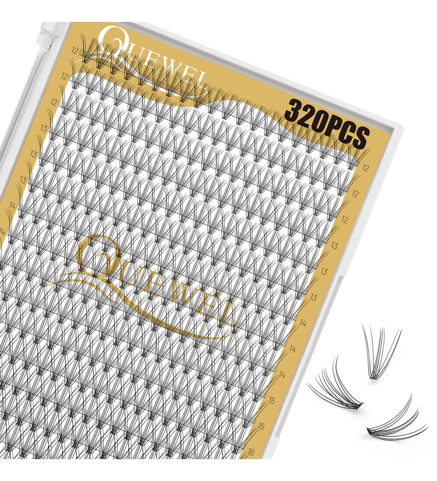 Buy 10D C Curl Individual Eyelashes - 320 Stacks of Reusable DIY Cluster Lashes 12-18mm | International Shipping Available - Buy Online on GoSupps.com