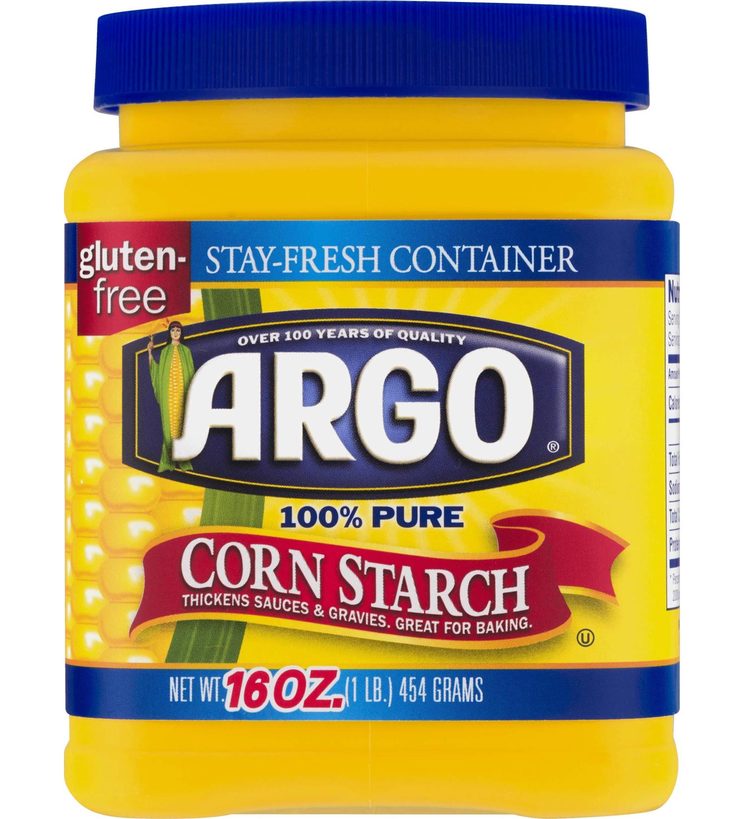 Argo 100% Pure Corn Starch, 16 Oz, Pack of 2 (Premium pack)
