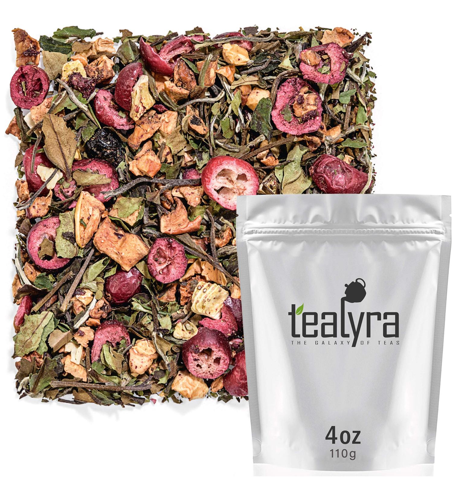 Tealyra White Cloud Catcher Fruity White Tea Blend - Cherry Cranberry - Antioxidant Rich - All Natural, Low Caffeine - 112g (4 oz) - Buy Online on GoSupps.com