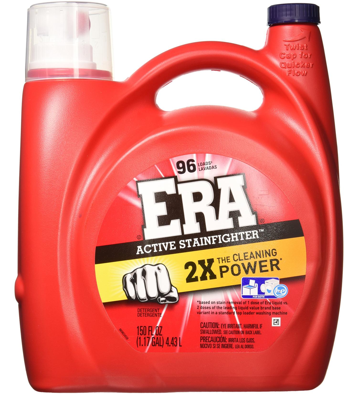 ERA Active Stainfighter Laundry Detergent 96 Loads - Powerful Stain Removal 150 Ounce - International Shipping Available - Buy Online on GoSupps.com