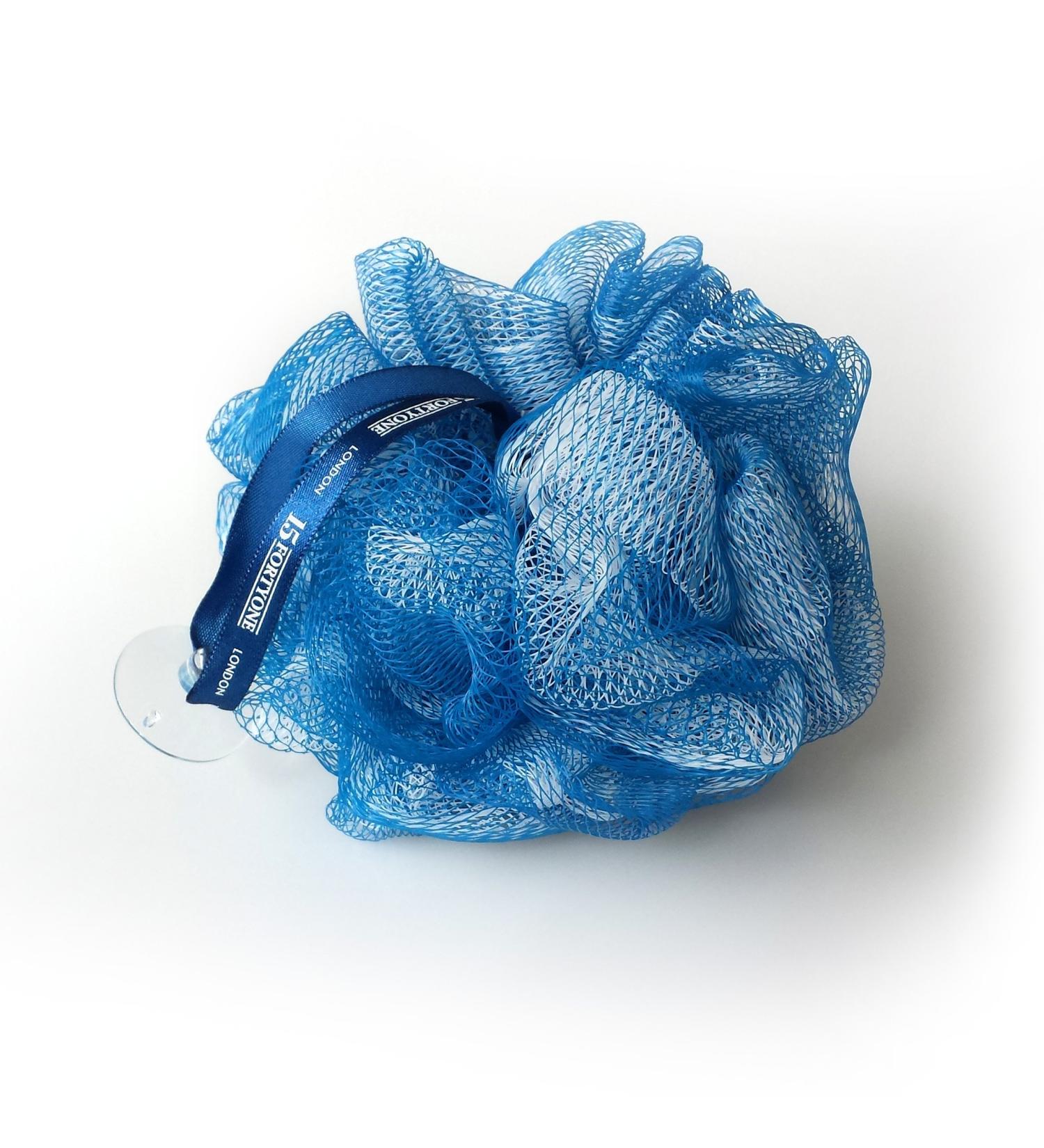 1541 London Exfoliating Body Puff Scrunchie in Midnight Blue - Shower & Bath Buffer - Buy Online on GoSupps.com