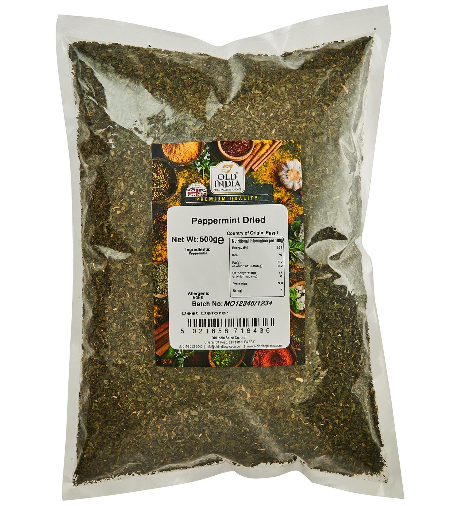 Old India Peppermint Dried 500g - Premium Quality Herbal Tea - 1 Pack - Buy Online on GoSupps.com