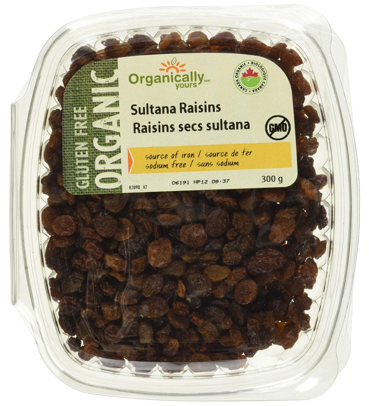Organically Yours Sultana Raisins 300 Grams - Buy Online on GoSupps.com