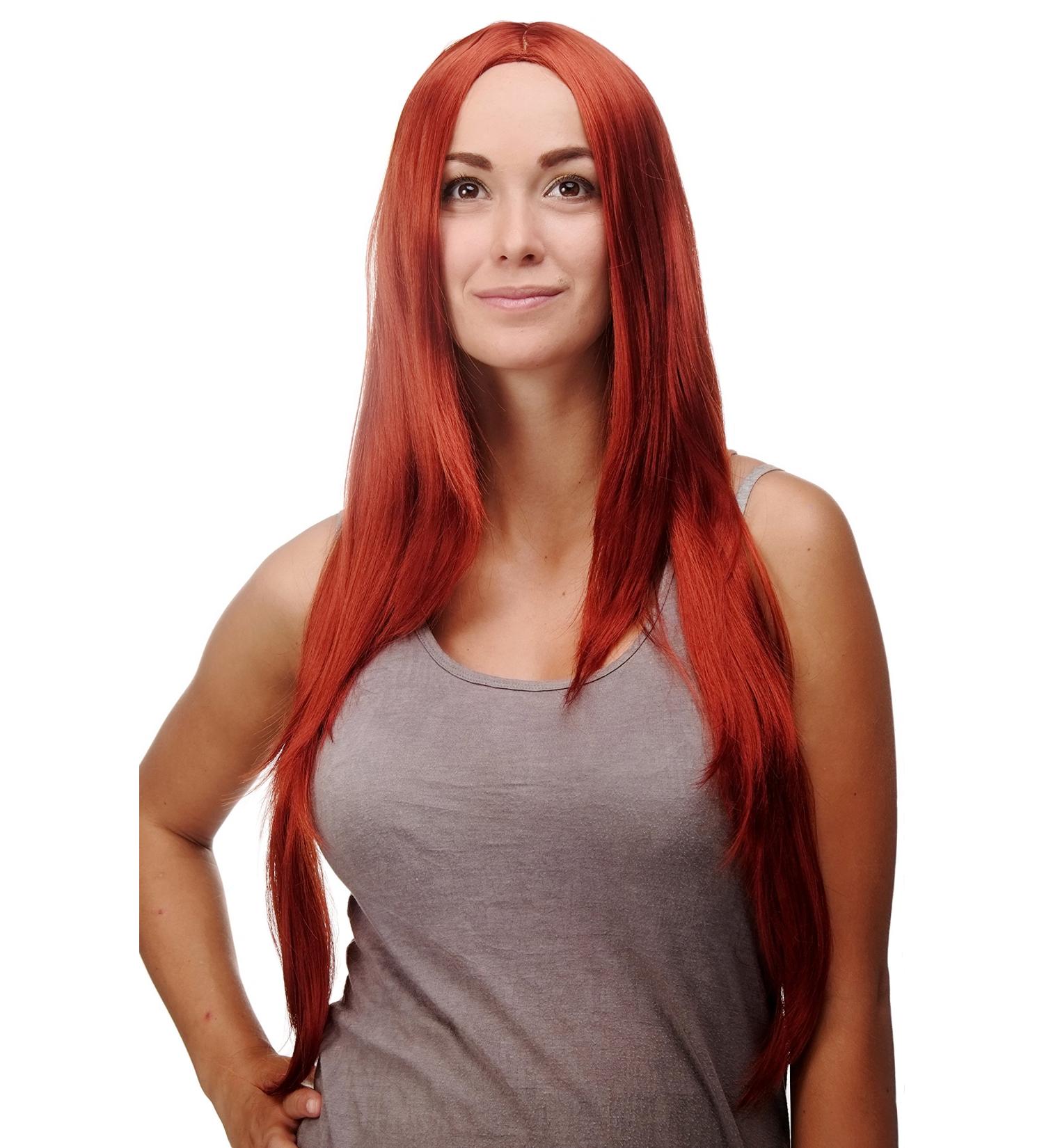 WIG ME UP - Long Dark Copper Red Straight Wig | 80 cm Hair Replacement - 3217-135 - Buy Online on GoSupps.com