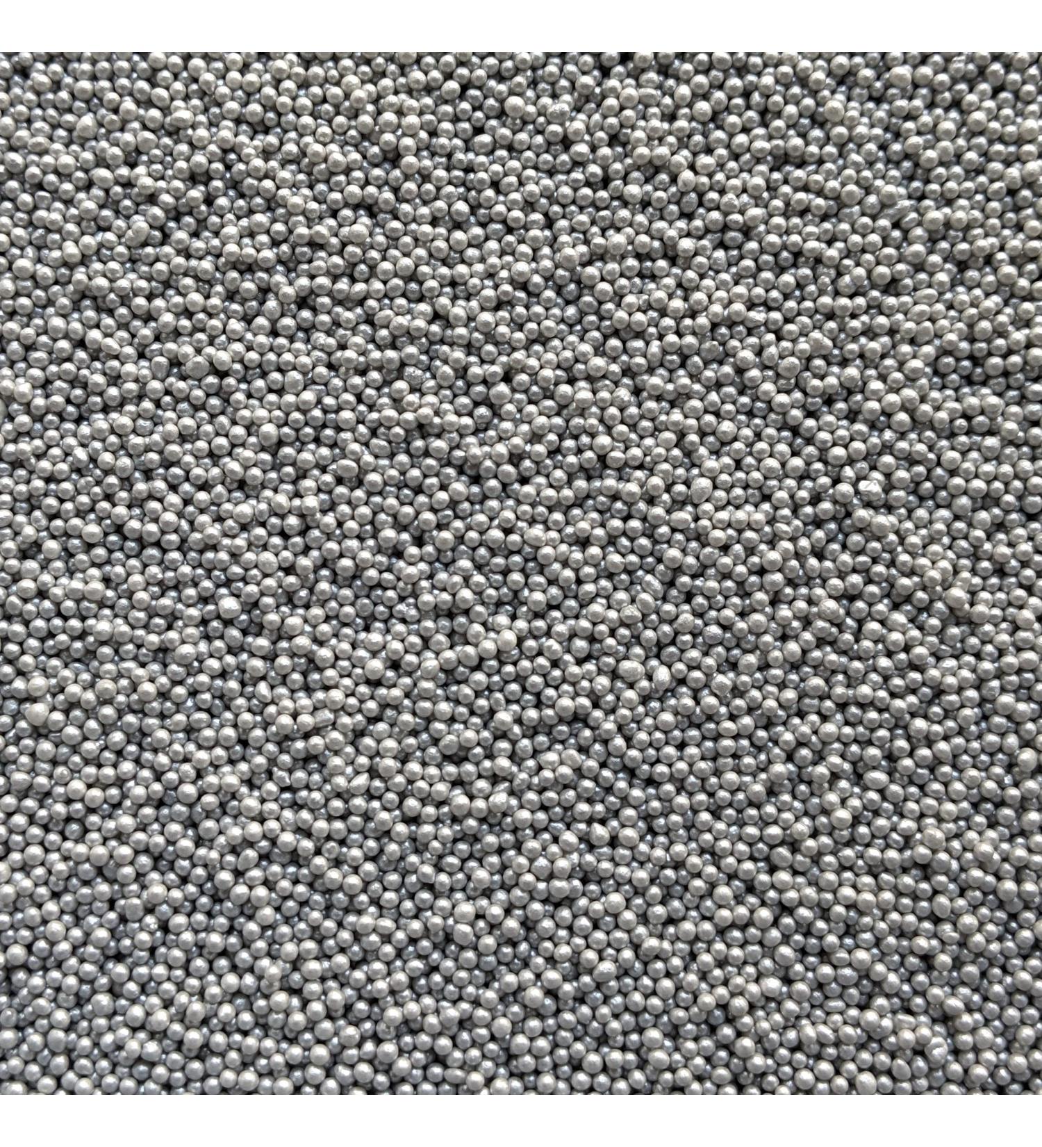 Silver Sprinkles - 100g of Silver Glimmer Cake Sprinkles Toppers Decorations 100s 1000s Mini Balls Nonpareils Christmas