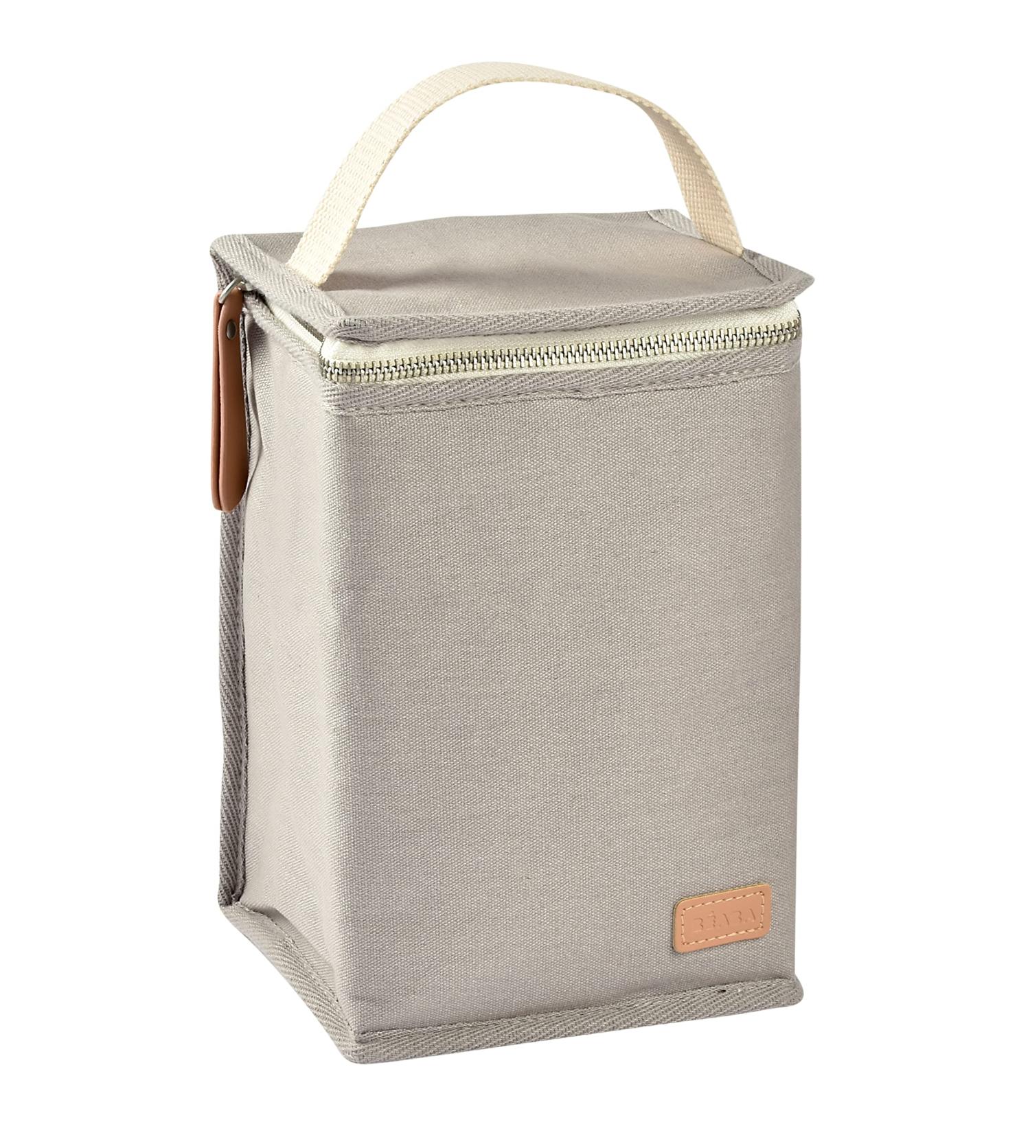 BEABA Large Isothermal Baby Food Pouch - Spacious Bottle Storage for Complete Meal - Soft, Waterproof Fabric - Pearl Grey - Buy Online on GoSupps.com
