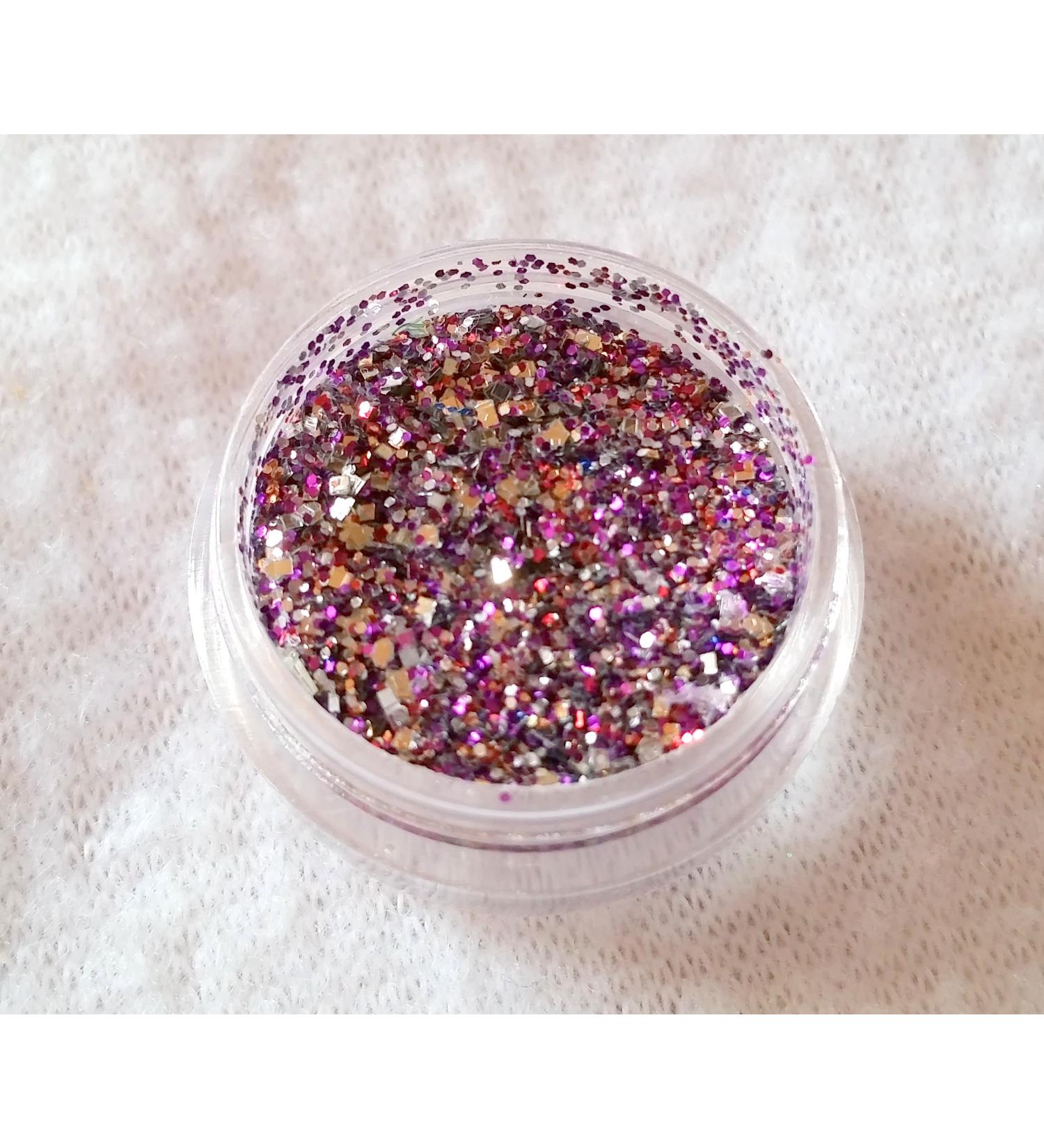 New nail art glitter multicolor pink/purple/silver glitter powder powder glitter 3G jaw insert for incorporation into gel nail nail design