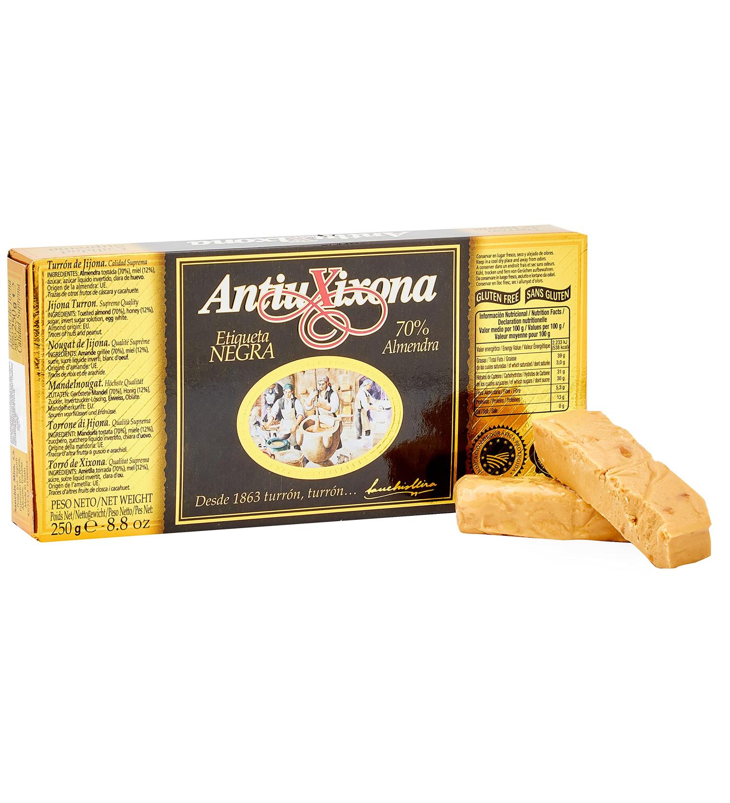 Antiu Xixona - Nougat black label Jijona Sup rieur 250 g - Buy Online on GoSupps.com