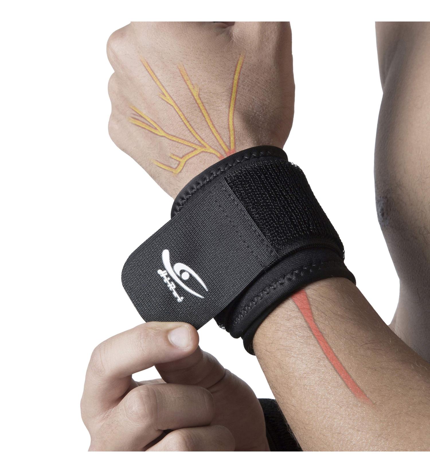 HiRui 2-Pack Wrist Compression Strap & Brace for Fitness Support - Buy Online on GoSupps.com