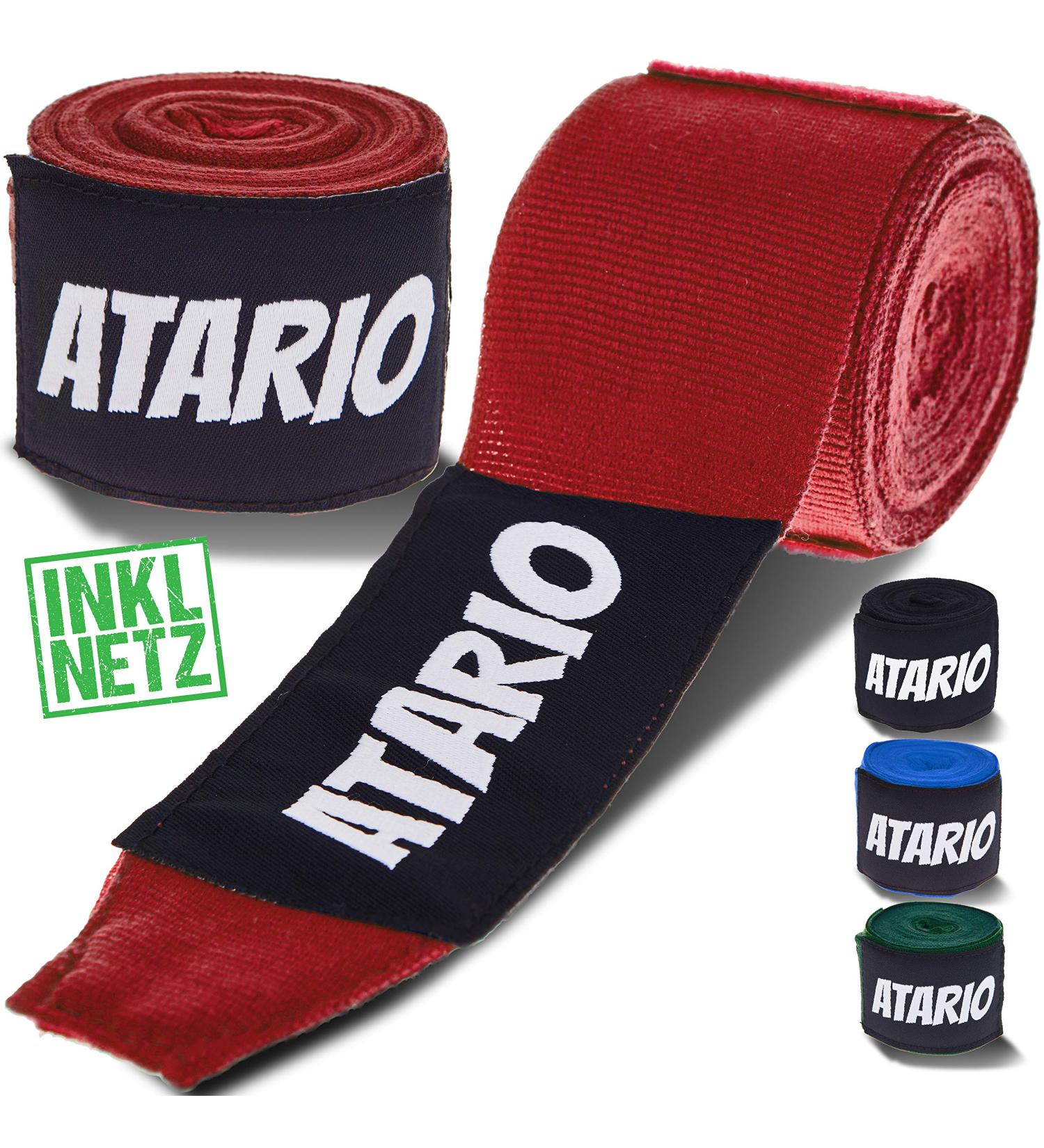 Buy ATARIO Boxing Bandages with Transport Net 3m/4.5m Thumb Loop Wraps for Boxing Kickboxing Muay Thai & MMA Unisex Durable Red Boxing Bands - Buy Online on GoSupps.com
