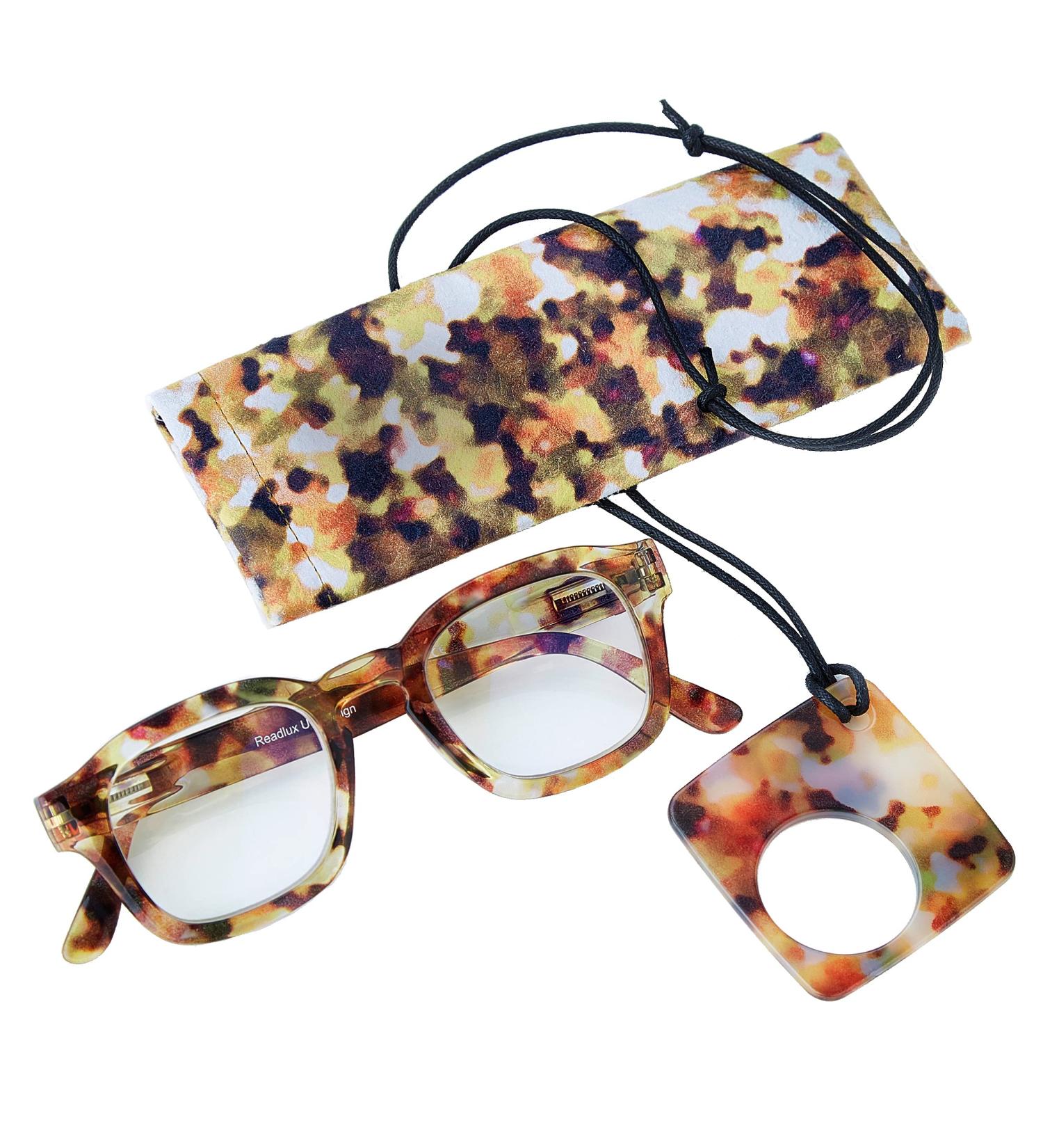 Women's Brown/Demi Reading Glasses Frame with UV Blue Light Filtering Magnifier (1.25-3.00) - Buy Online on GoSupps.com