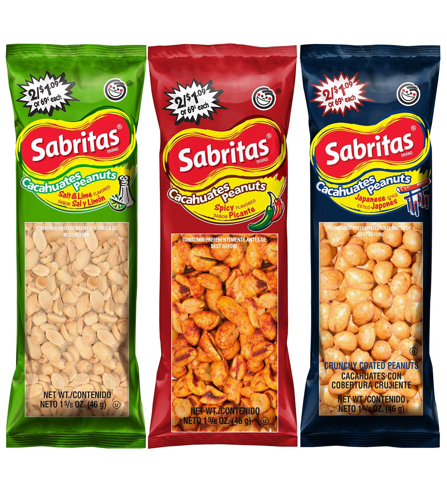 Quaker Sabritas Peanuts Variety Pack - 1.625 oz (Pack of 36) - Buy Online on GoSupps.com