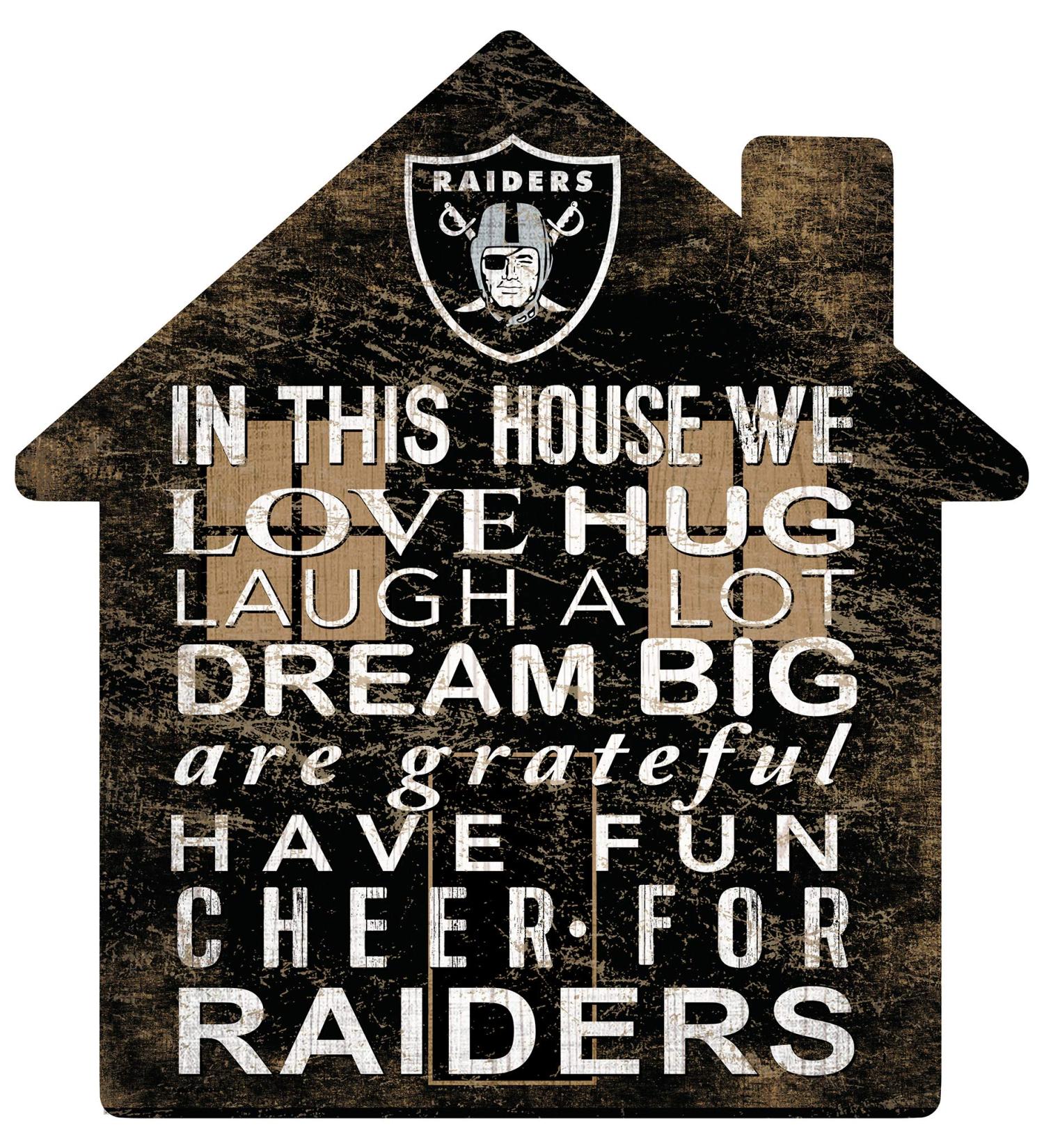 Fan Creations NFL Las Vegas Raiders Unisex Oakland Raiders House Sign, Team Color, 12 inch (N0880-OAK)