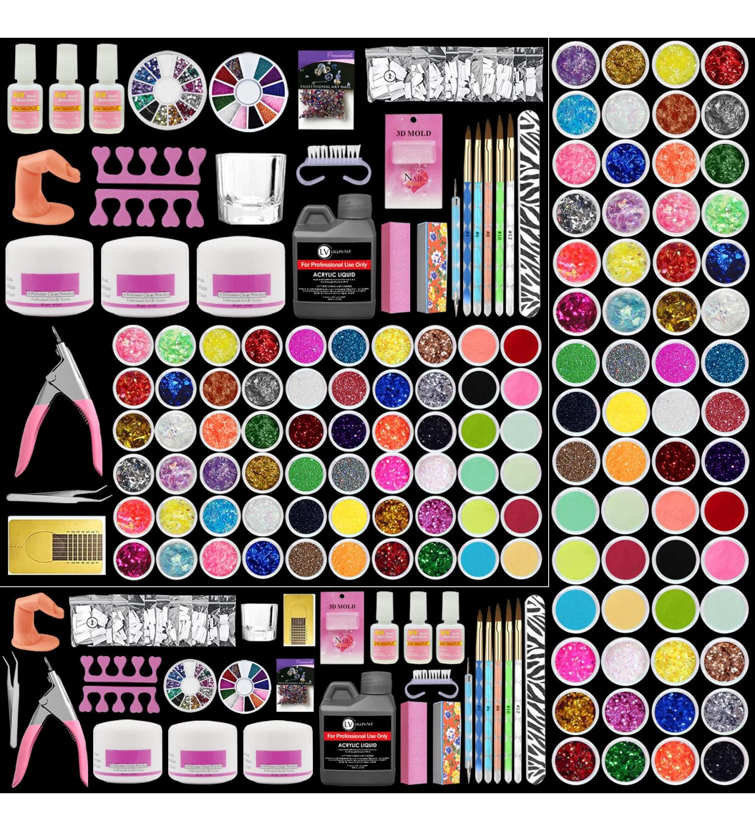Dotcom Living Acrylic Nail kit Acrylic Powder with Acrylic Liquid Monomer and Basic Nail Art Tools beginner Professional Acrylic Nails Extension Kit (NO UV LAMP) - Buy Online on GoSupps.com