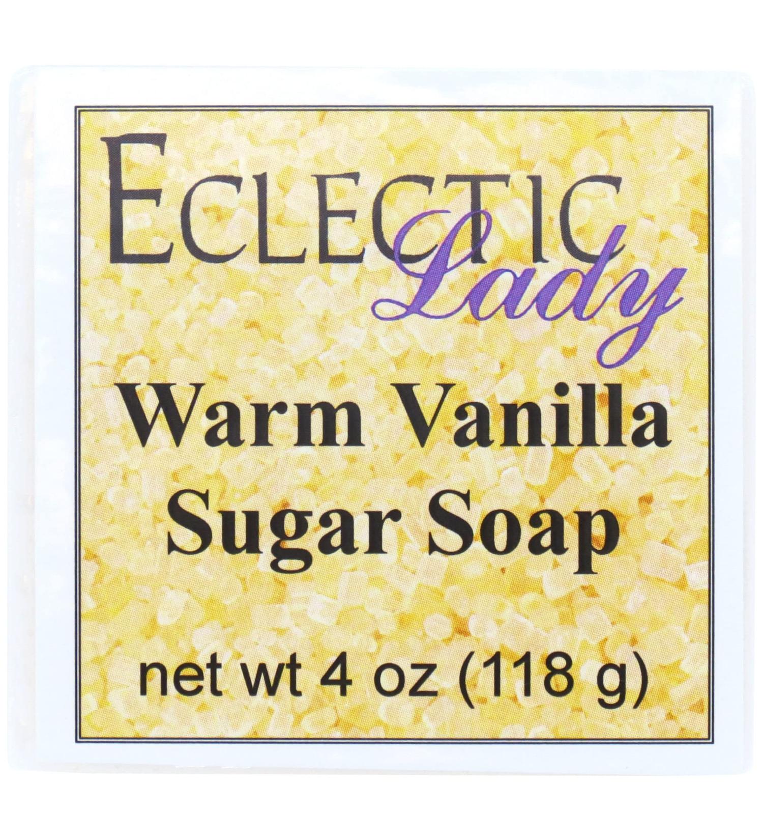 Warm Vanilla Sugar Glycerin Soap - Eclectic Lady 4 oz Bar | Luxurious & Moisturizing International Shipping Available - Buy Online on GoSupps.com