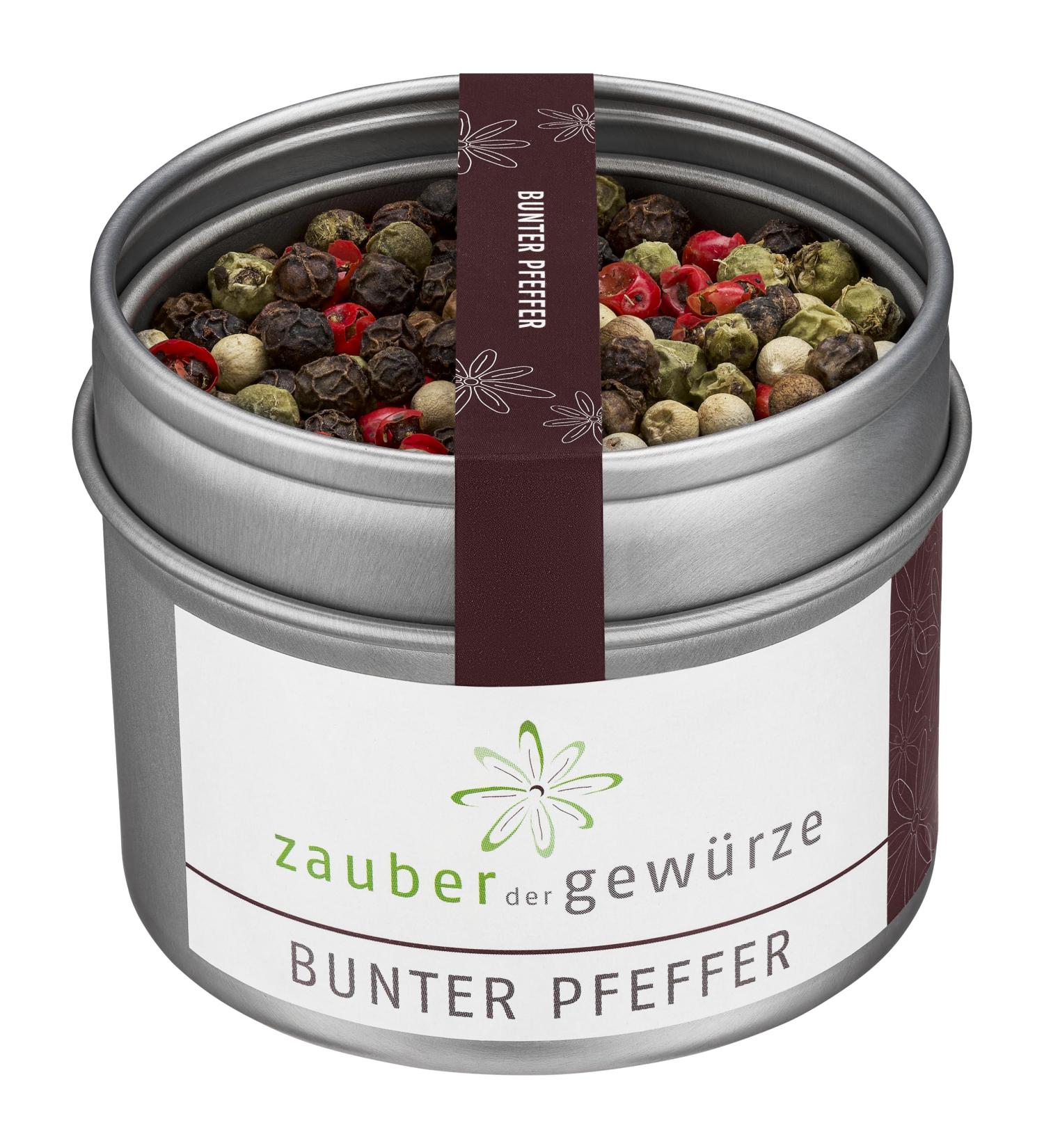 Magic of Colorful Pepper - Aromatic Black White Green & Pink Peppercorns in Resealable Can | 55g Perfect for Pepper Mills - Buy Online on GoSupps.com