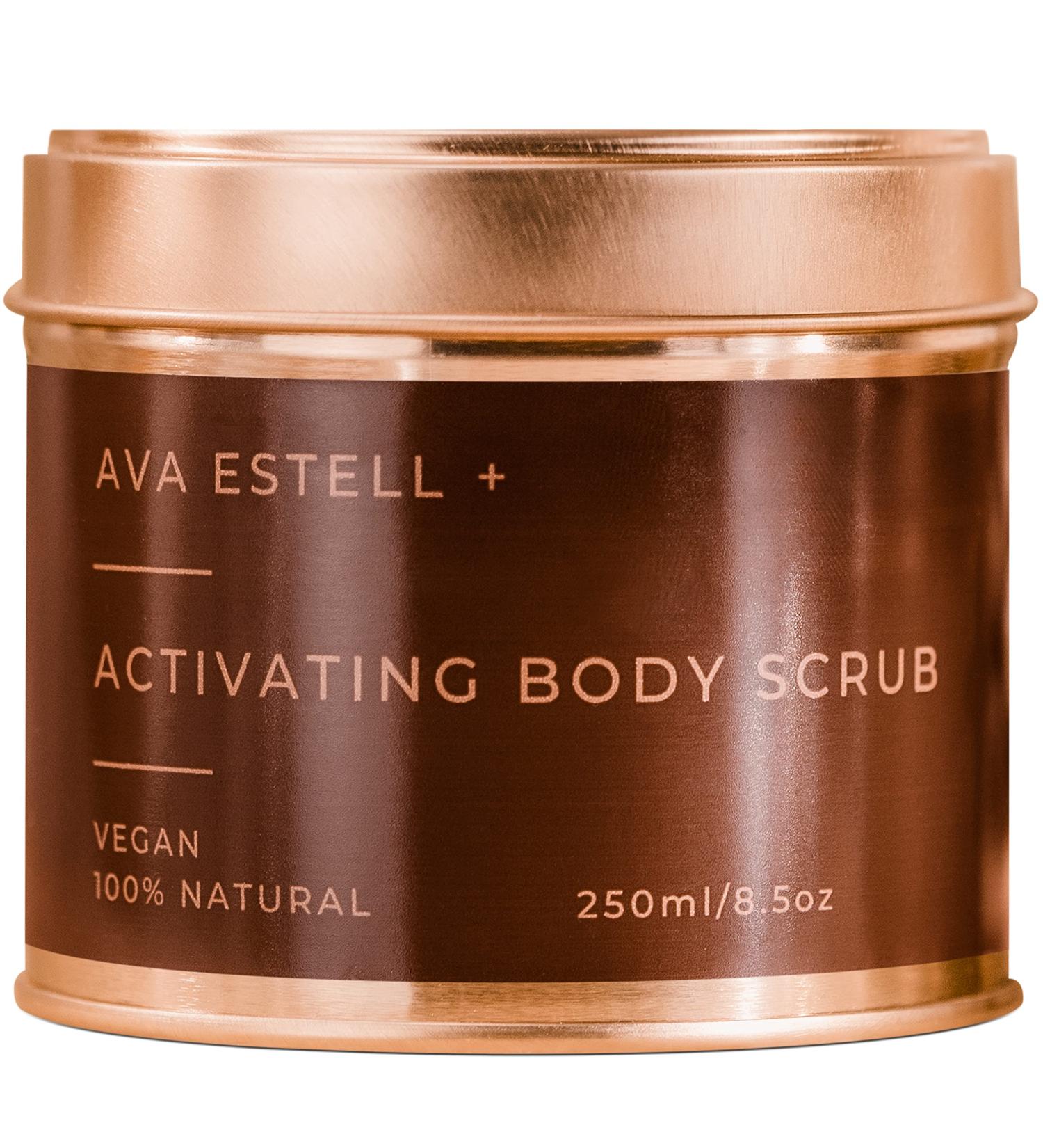 Ava Estell Natural Exfoliating Body Scrub - 250mL | For Clean, Healthy and Refreshed Skin | Helps Lighten Dark Spots, Stretch Marks and Blemishes - Buy Online on GoSupps.com