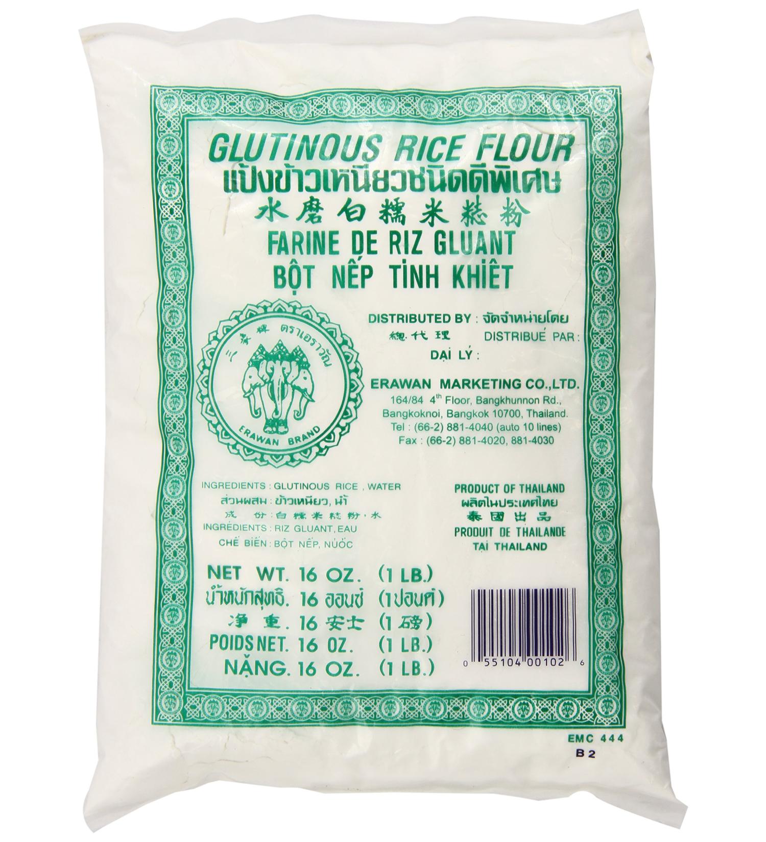 Premium Erawan Glutinous Rice Flour 16oz - Authentic Thai Ingredient - Buy Online on GoSupps.com