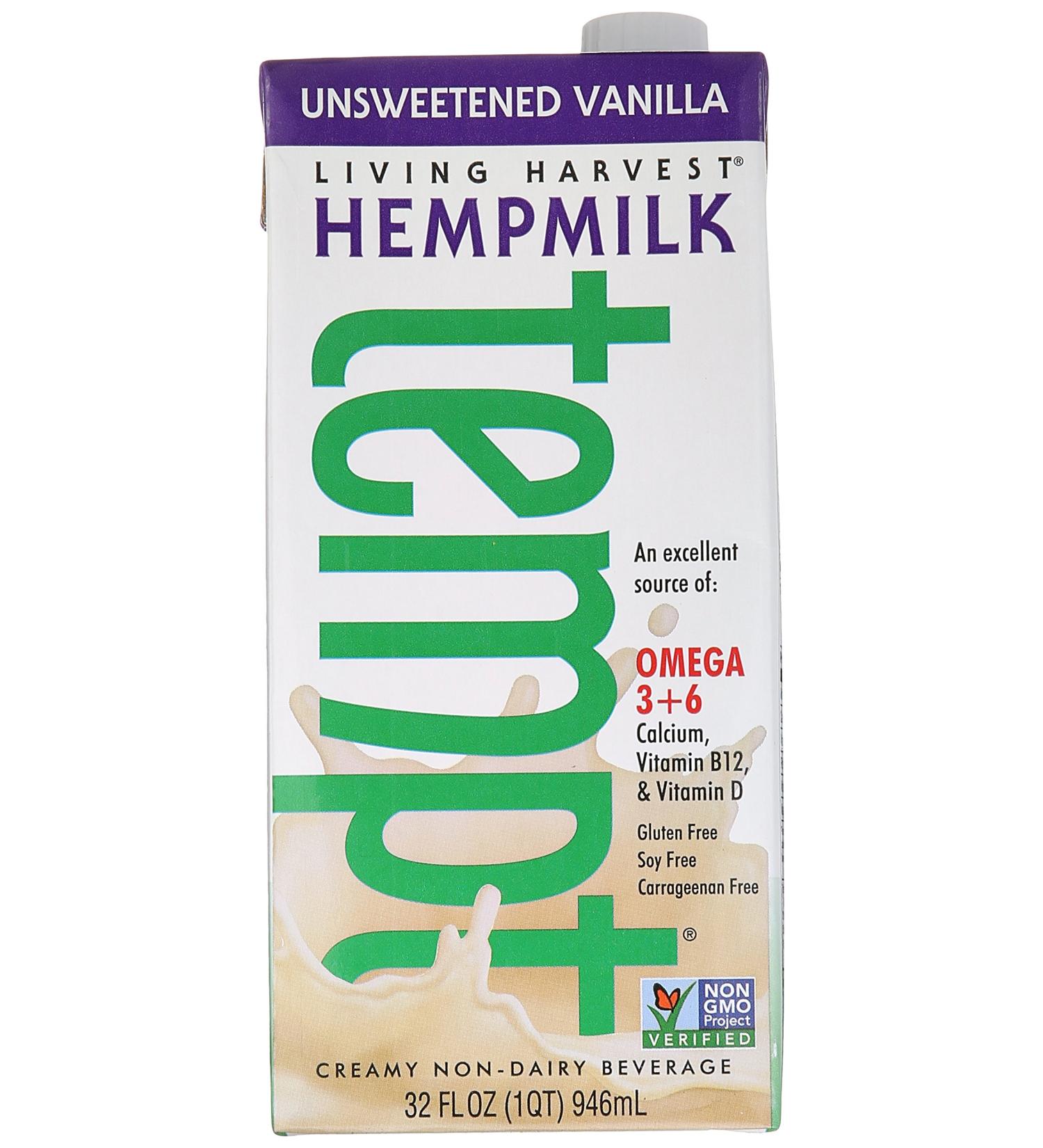 Living Harvest Hempmilk Unswtnd Vanilla 32oz - Organic Non-Dairy Milk - Buy Online on GoSupps.com