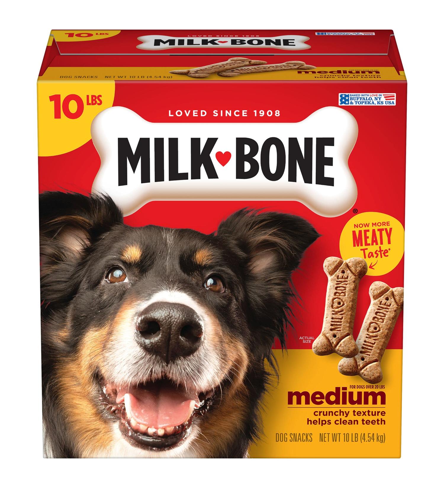 Milk-Bone Original Dog Treat Biscuits Medium 10lb - Crunchy Texture for Teeth Cleaning - Buy Online on GoSupps.com