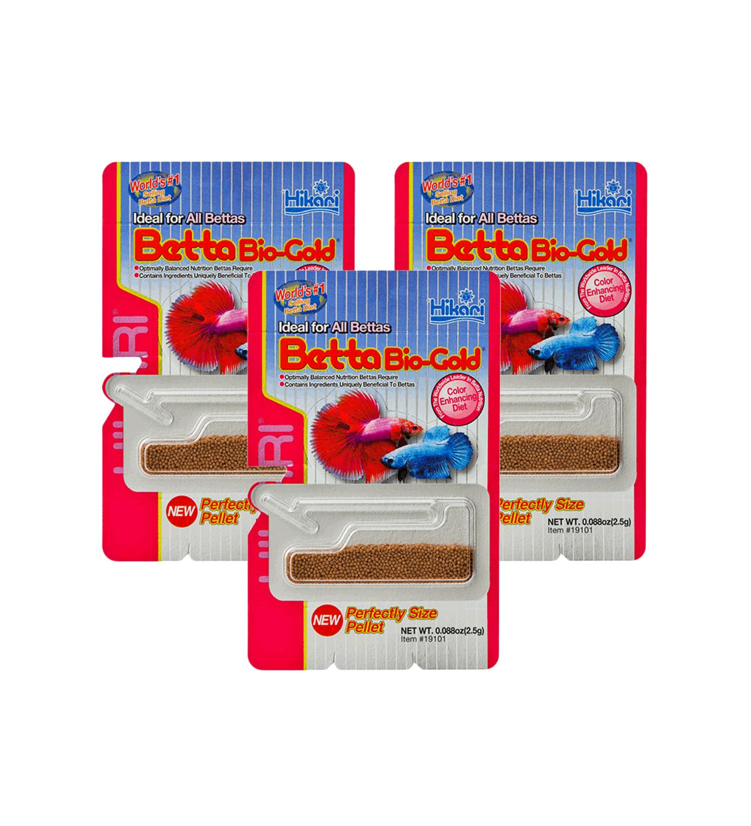 Hikari Betta Bio-Gold Baby Pellets Fish Food 3 Pack Bundle - Bonus Pack for Healthy and Vibrant Bettas - Buy Online on GoSupps.com