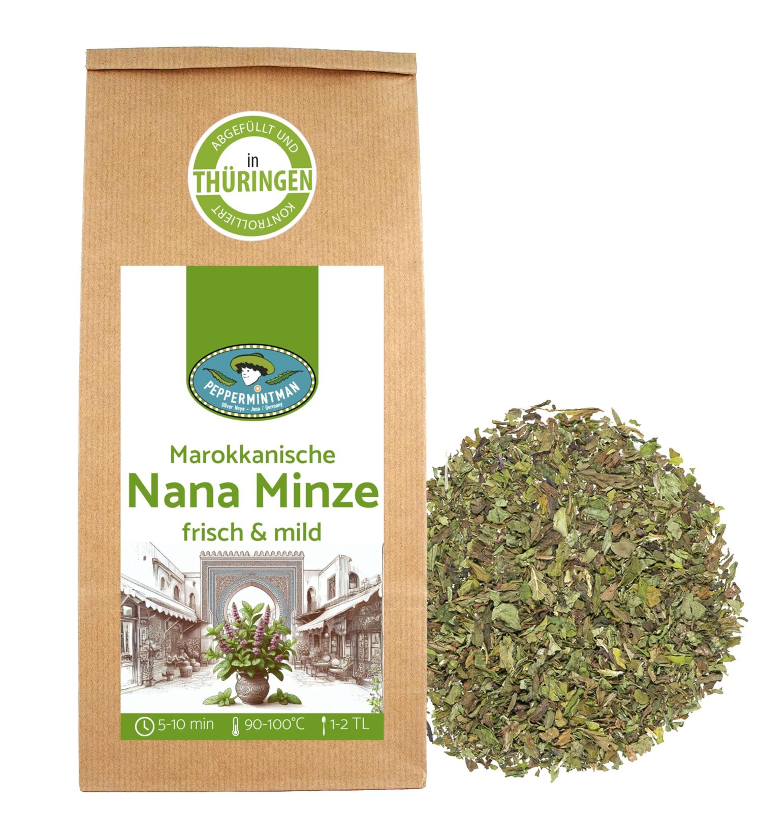  PEPPERMINTMAN Nana Mint Tea 500g - Moroccan Mint Scent from Later Crops I Spearmint I PeppermintMan - Buy Online on GoSupps.com