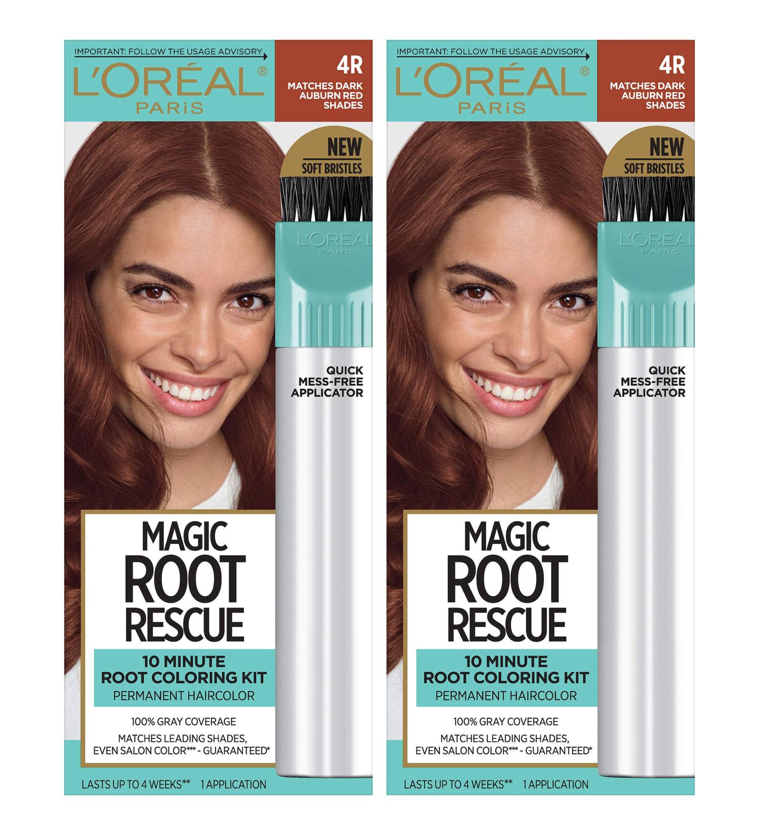 Root Rescue Dark Auburn Red 4R 2PK - Instant Hair Color Touch-Up Kit - Buy Online on GoSupps.com