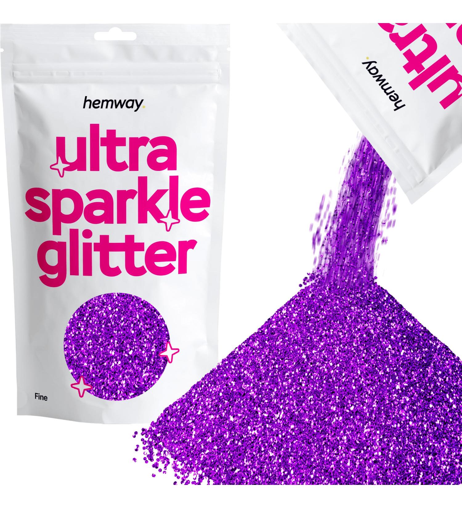 Hemway Ultra Sparkle Purple Fine Glitter 100g - 1/64 (0.15-0.4mm 375 Micron) | Bulk International Shipping - Buy Online on GoSupps.com