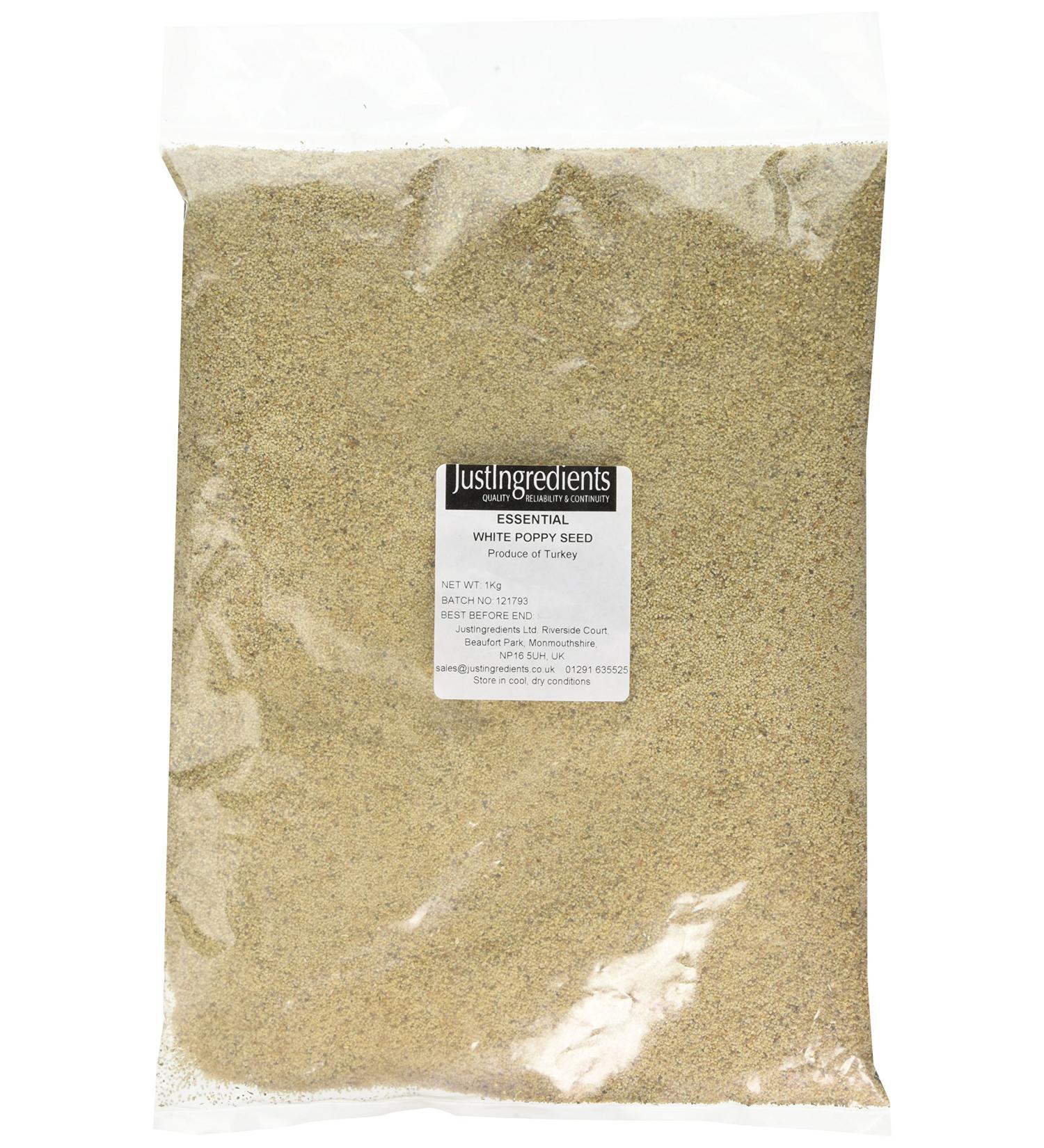 White Poppy Seeds 1 kg - JustIngredients Essentials - Buy Online on GoSupps.com