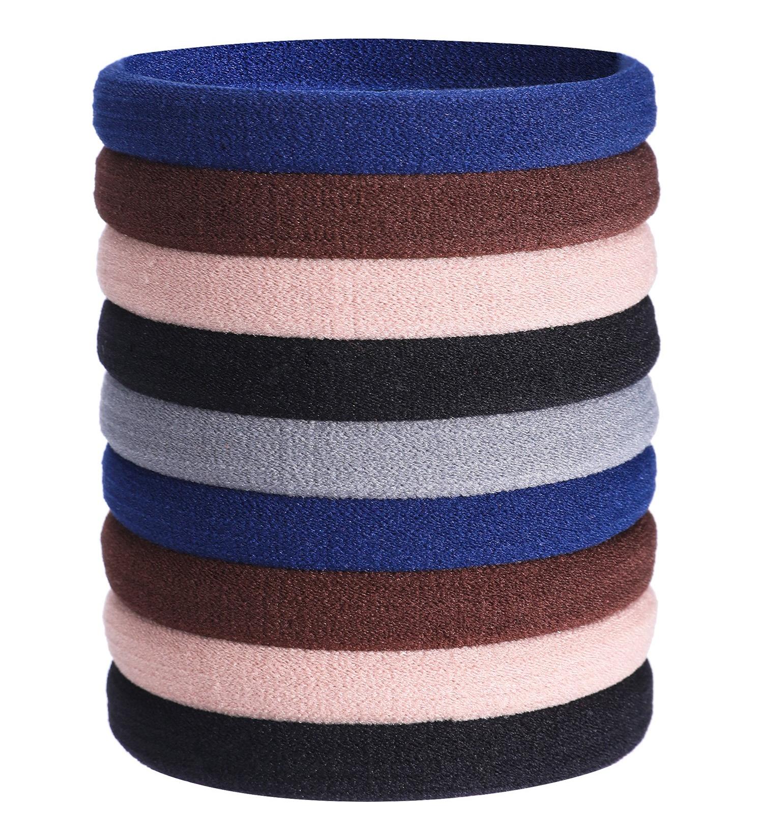 20 Large Stretch Hair Ties for Thick, Heavy, and Curly Hair - Ponytail Holders in Mixed Colors - Buy Online on GoSupps.com