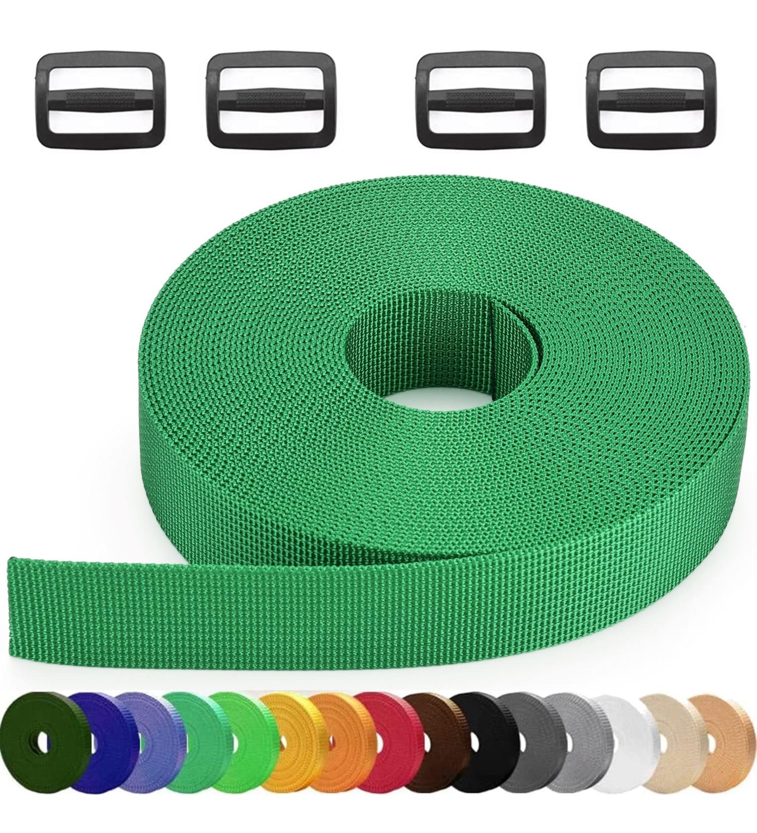DEYACE 2 Inch Green Nylon Webbing Strap - 10 Yards - Heavy Duty for Crafting & Repairing - Buy Online on GoSupps.com