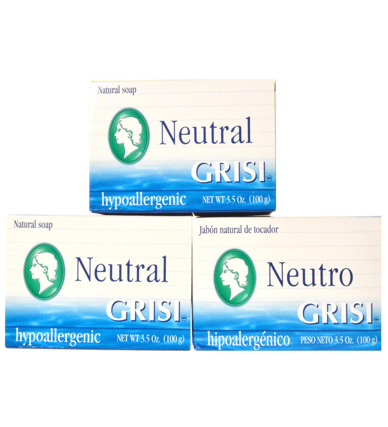 Grisi Hypoallergenic Clean Neutral Soap Bar 10.5 oz - 3 Pack - Buy Online on GoSupps.com